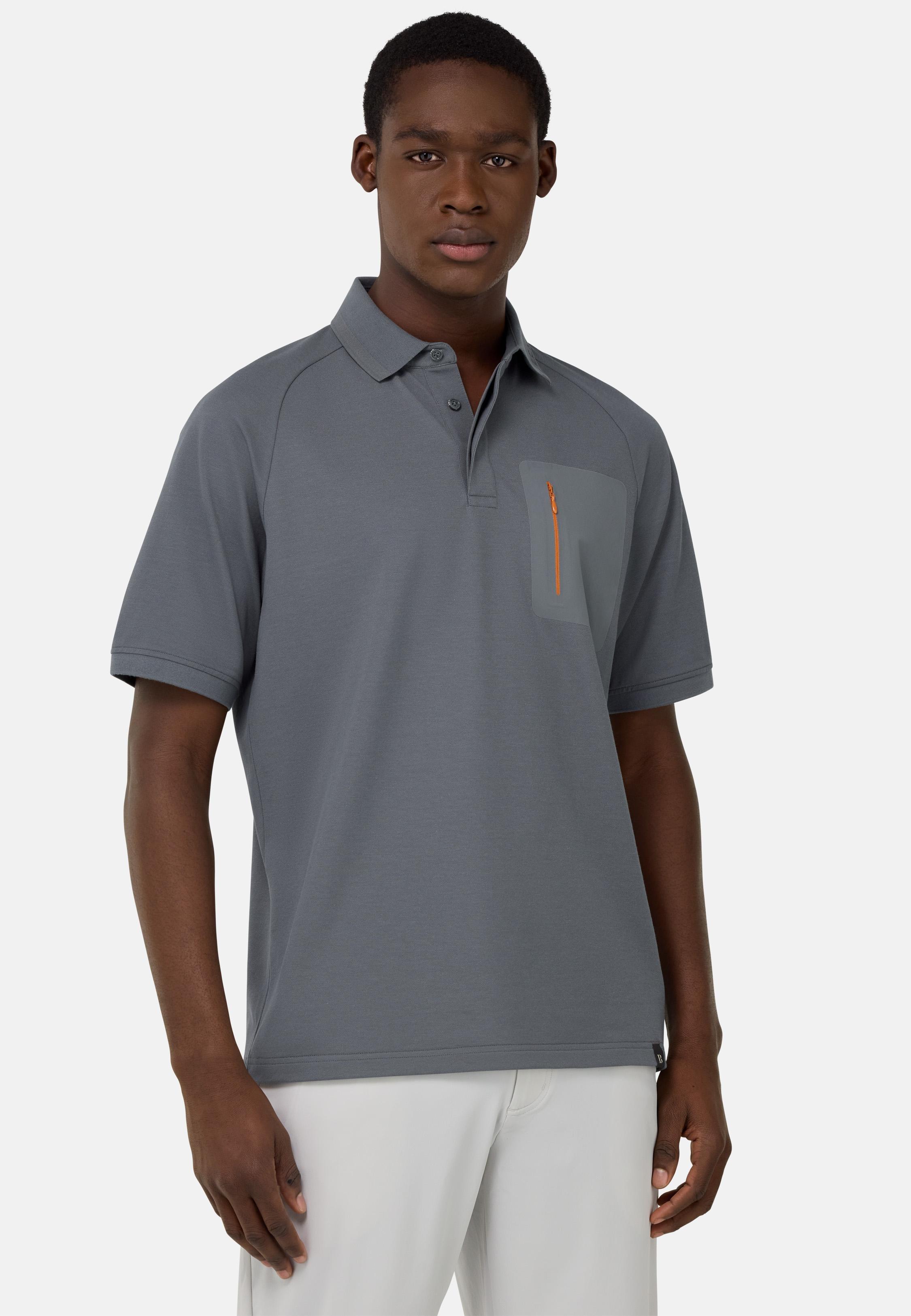 Cool Jade-Fresh Pique Polo Shirt Grey, Charcoal, medium