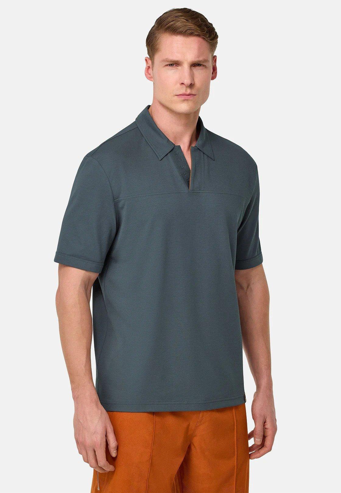 Cool Jade-Fresh Pique Polo Shirt Grey, , large image number 1