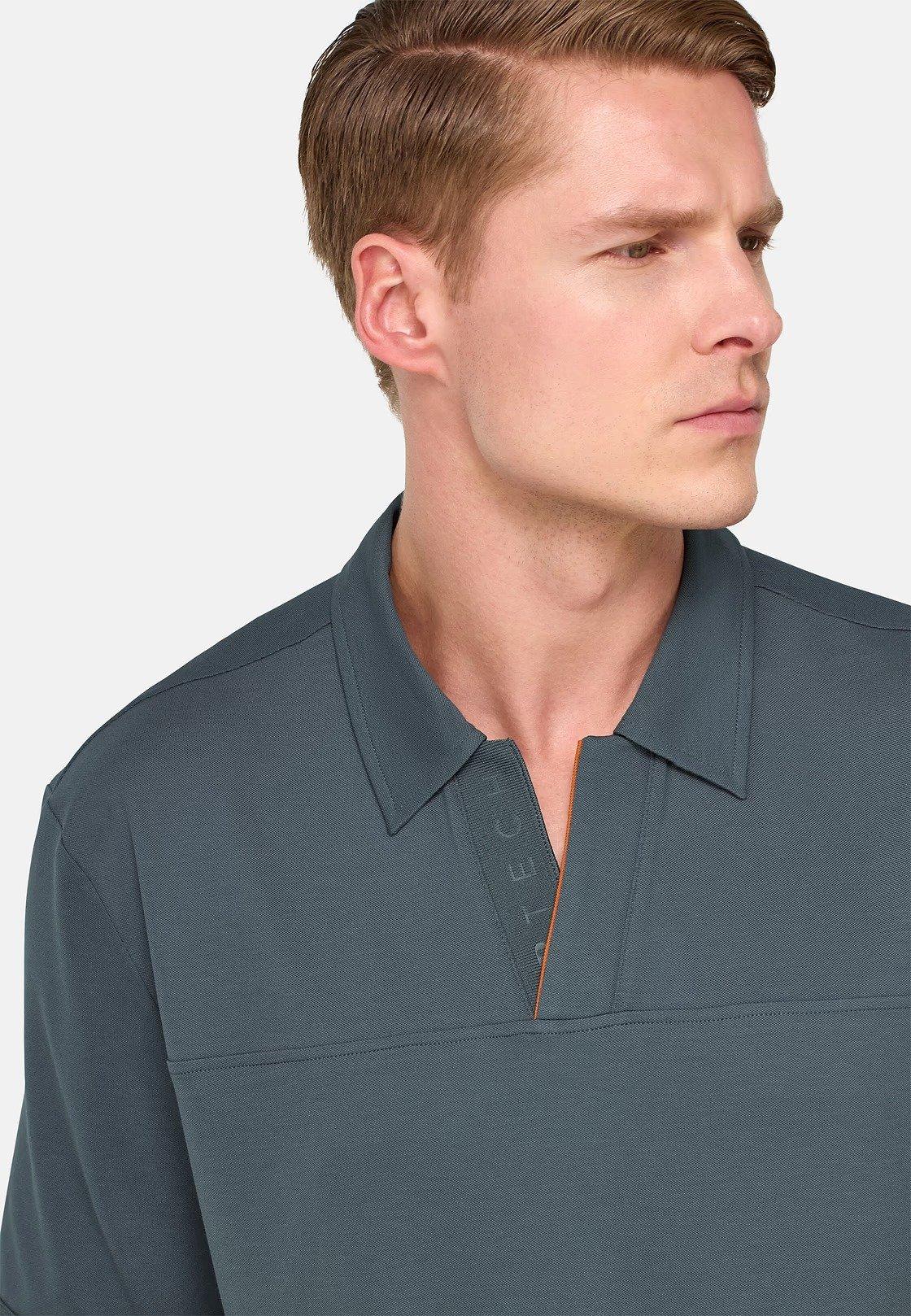 Cool Jade-Fresh Pique Polo Shirt Grey, , large image number 2