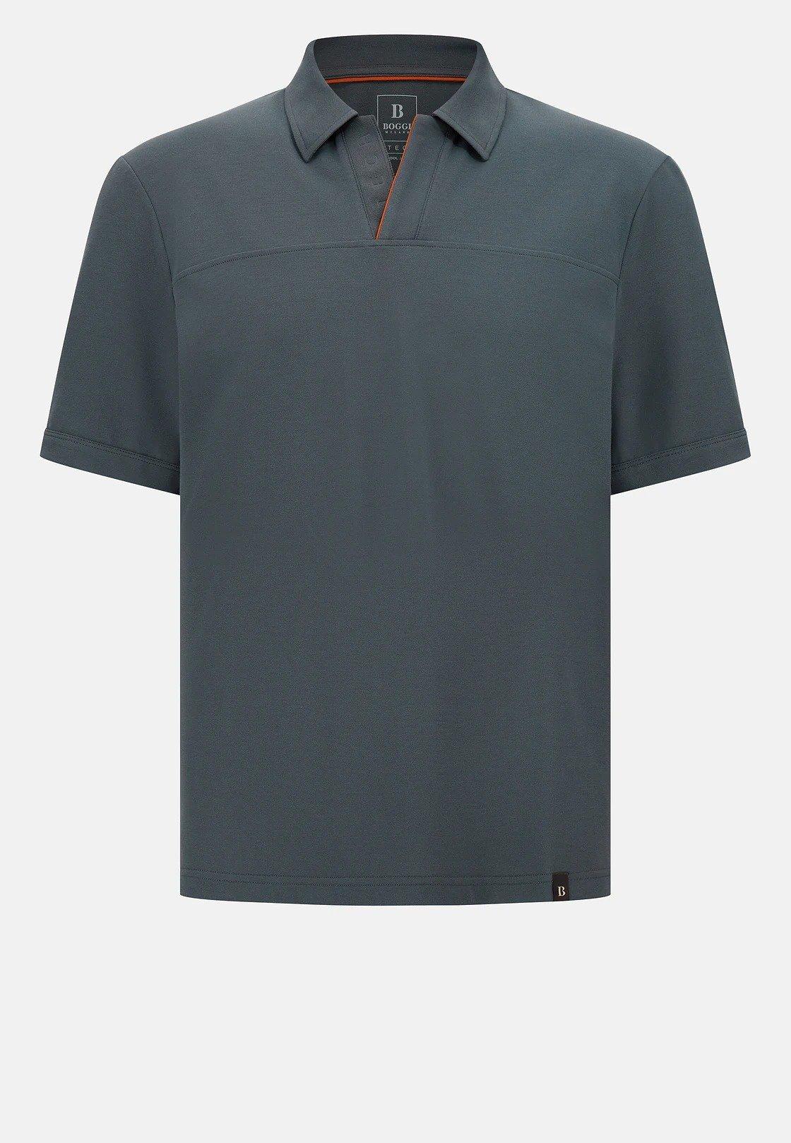 Cool Jade-Fresh Pique Polo Shirt Grey, , large image number 3