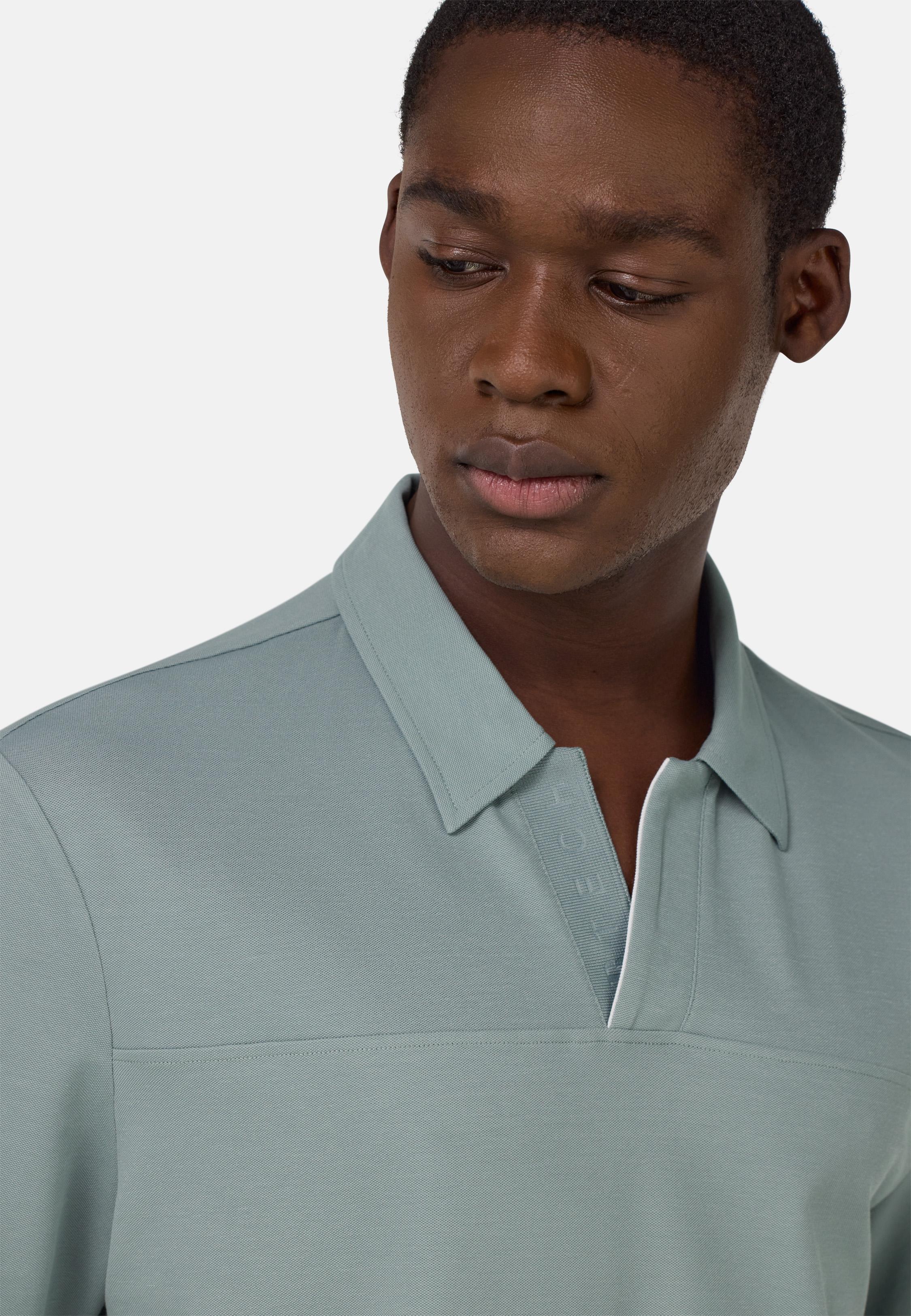 Cool Jade-Fresh Pique Polo Shirt Green, , large image number 3
