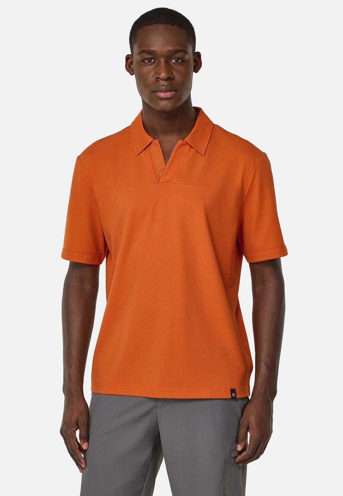 Cool Jade-Fresh Pique Polo Shirt Orange, , large image number 1