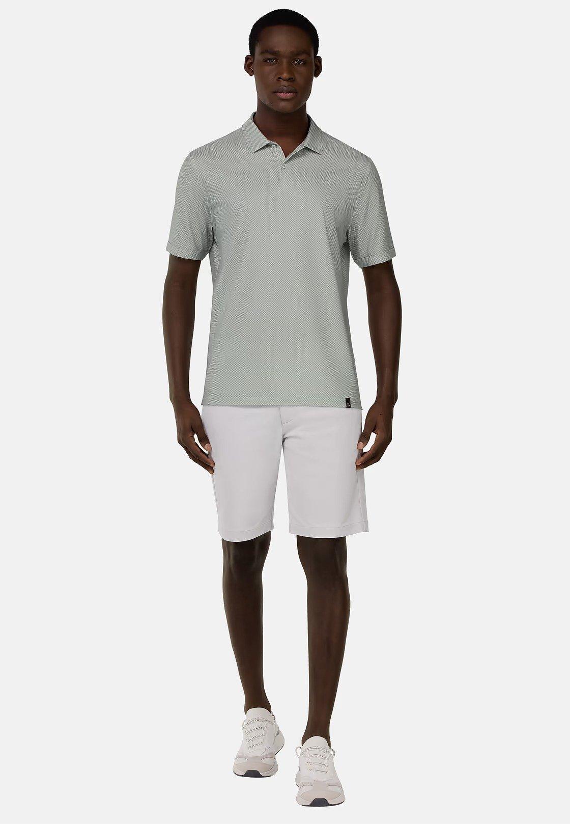 Cotton Blend Jersey Polo Shirt Green, , large image number 0
