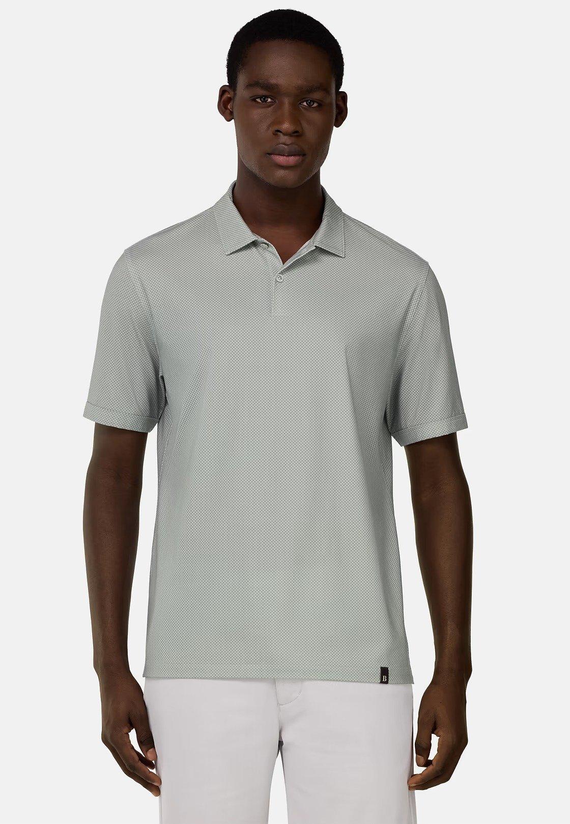 Cotton Blend Jersey Polo Shirt Green, , large image number 1