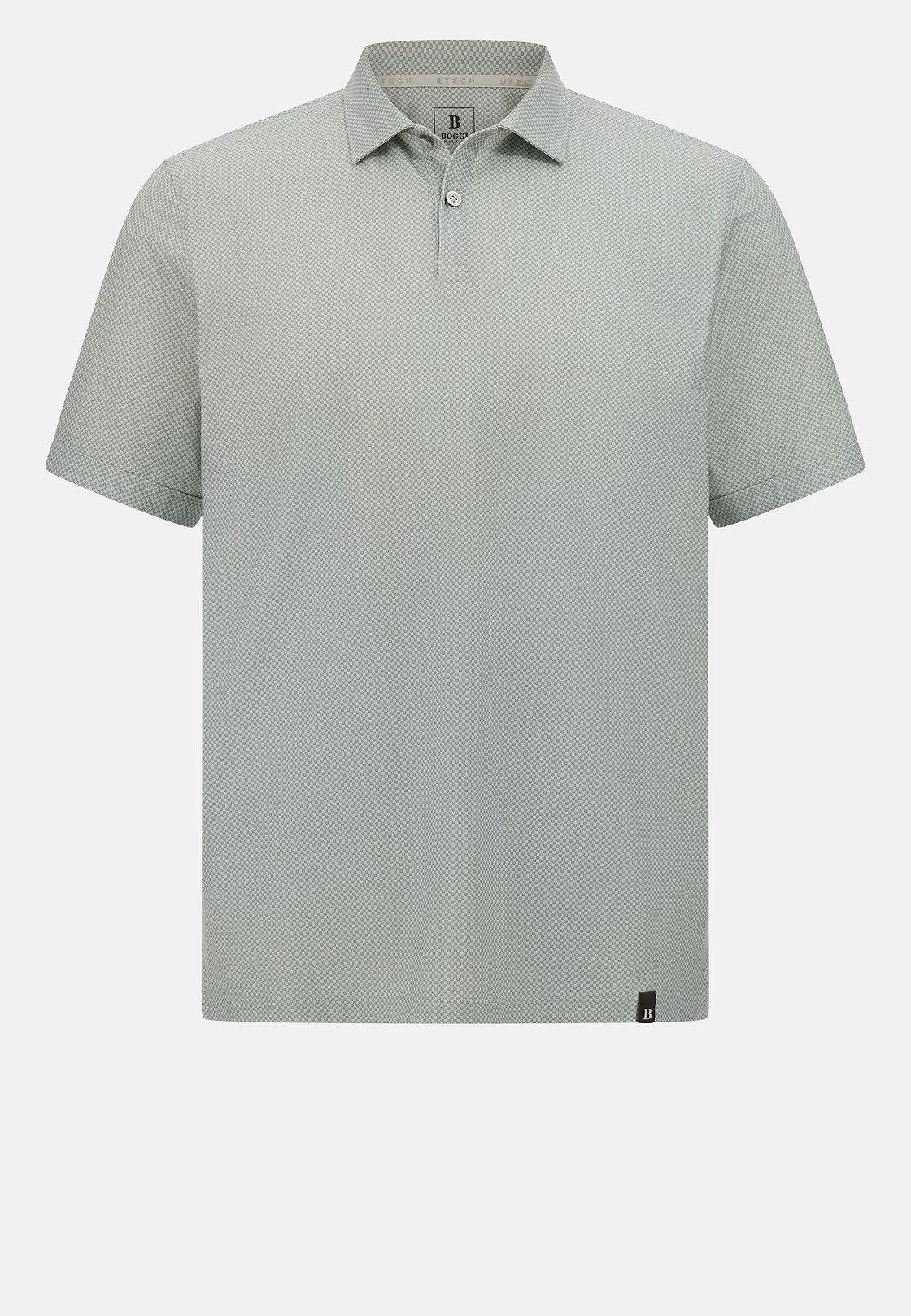 Cotton Blend Jersey Polo Shirt Green, , large image number 4