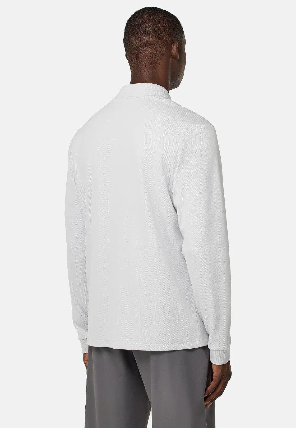 White Solid Casual Hoodie, Ice, medium