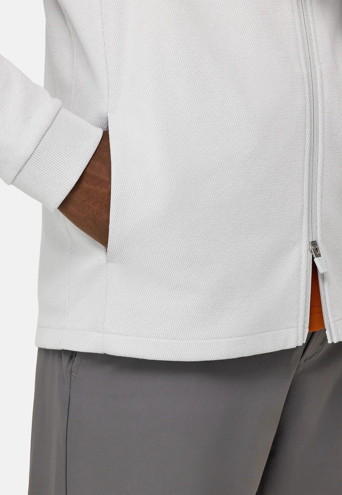 Cotton Blend Full-Zip Sweatshirt White, , large image number 3