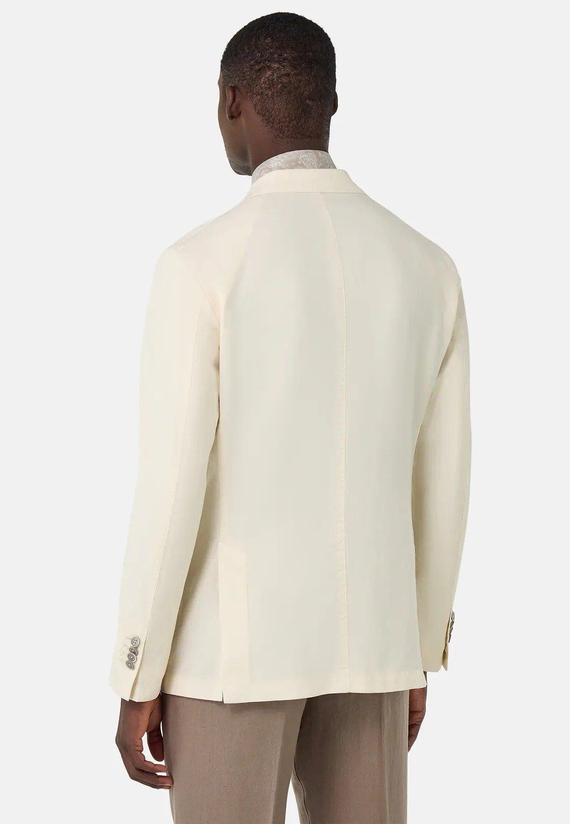 Cream Linen And Cotton Jacket, , large image number 1