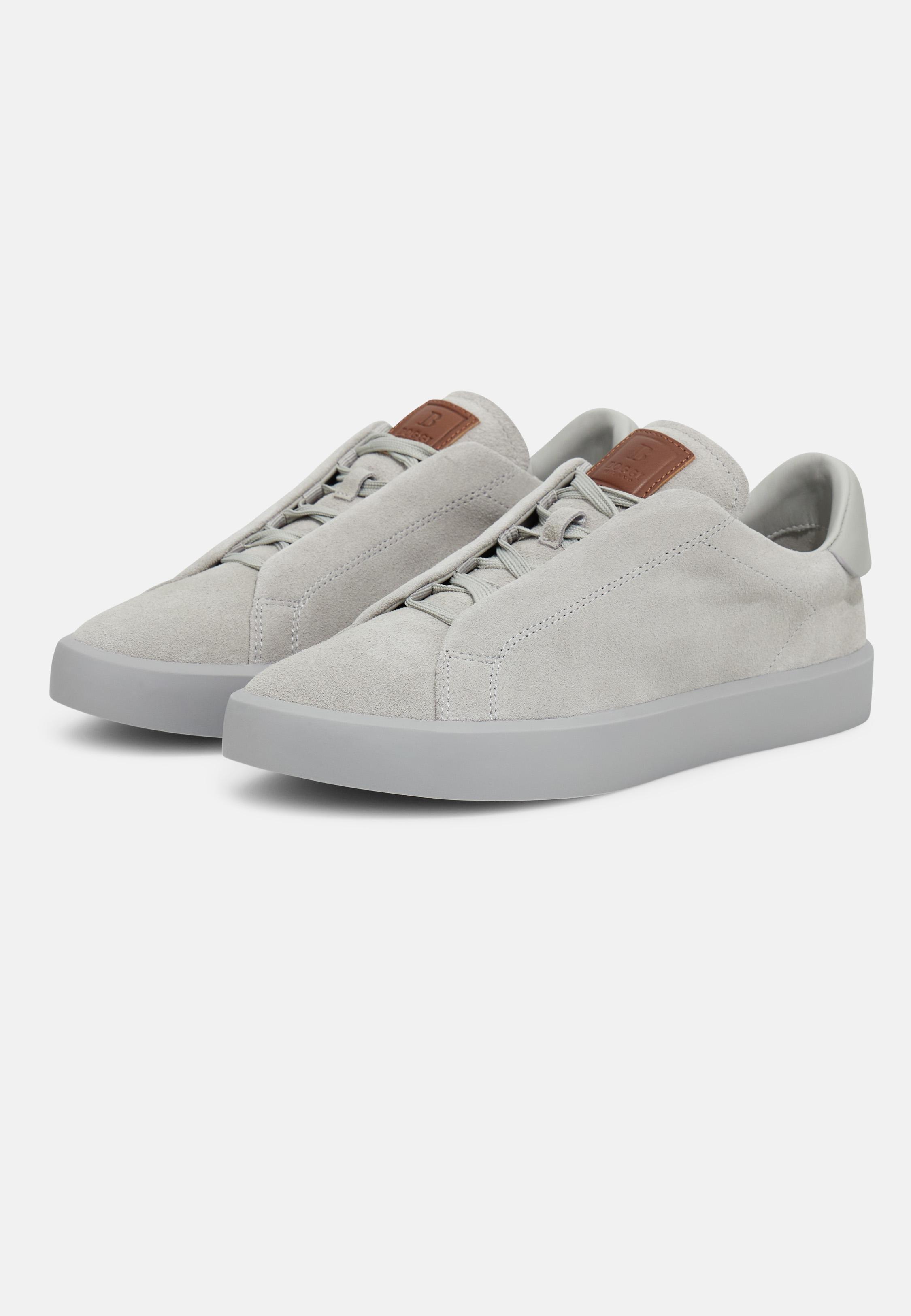 Suede Trainers Grey, Grey, large image number 1