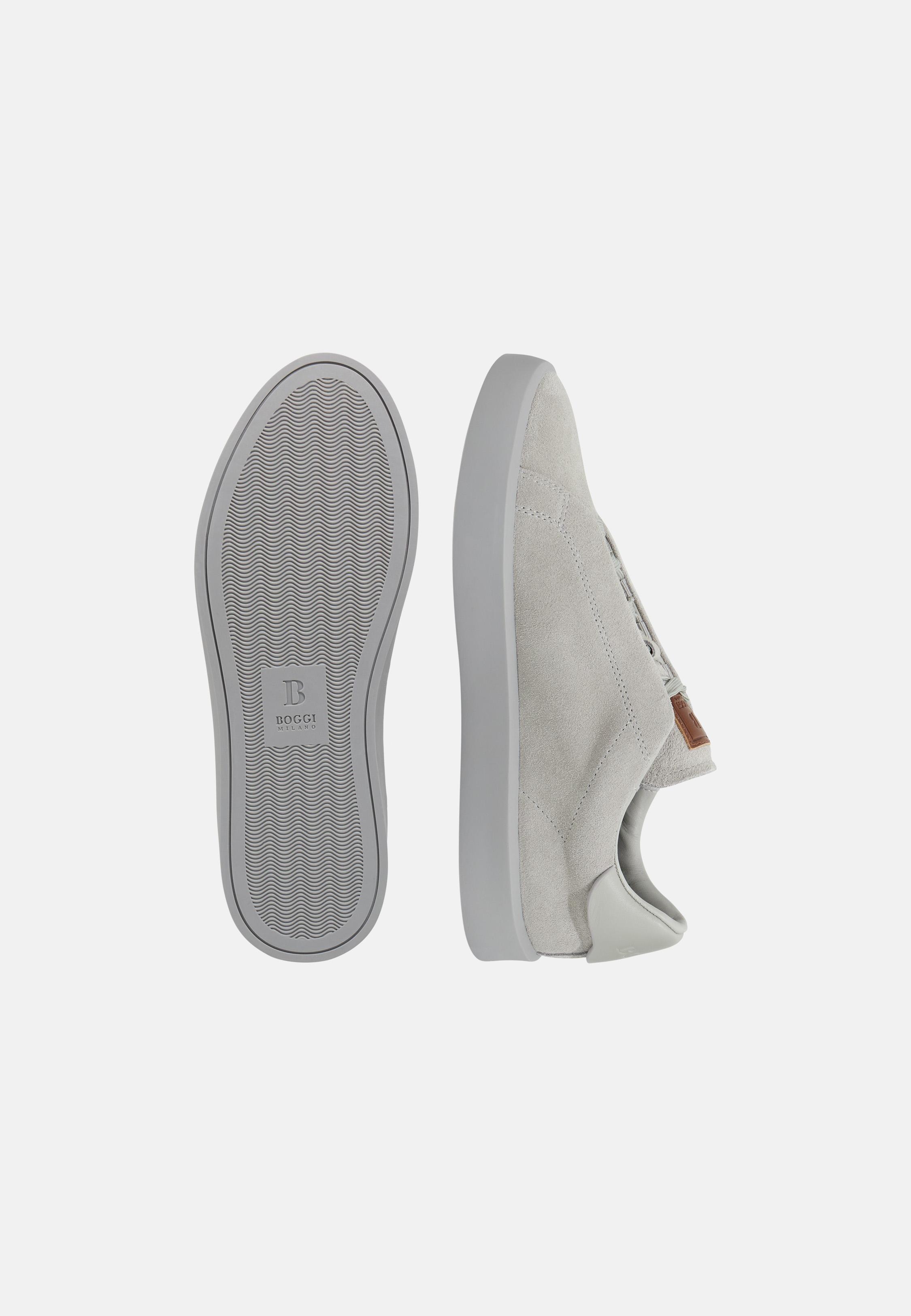 Suede Trainers Grey, Grey, large image number 2