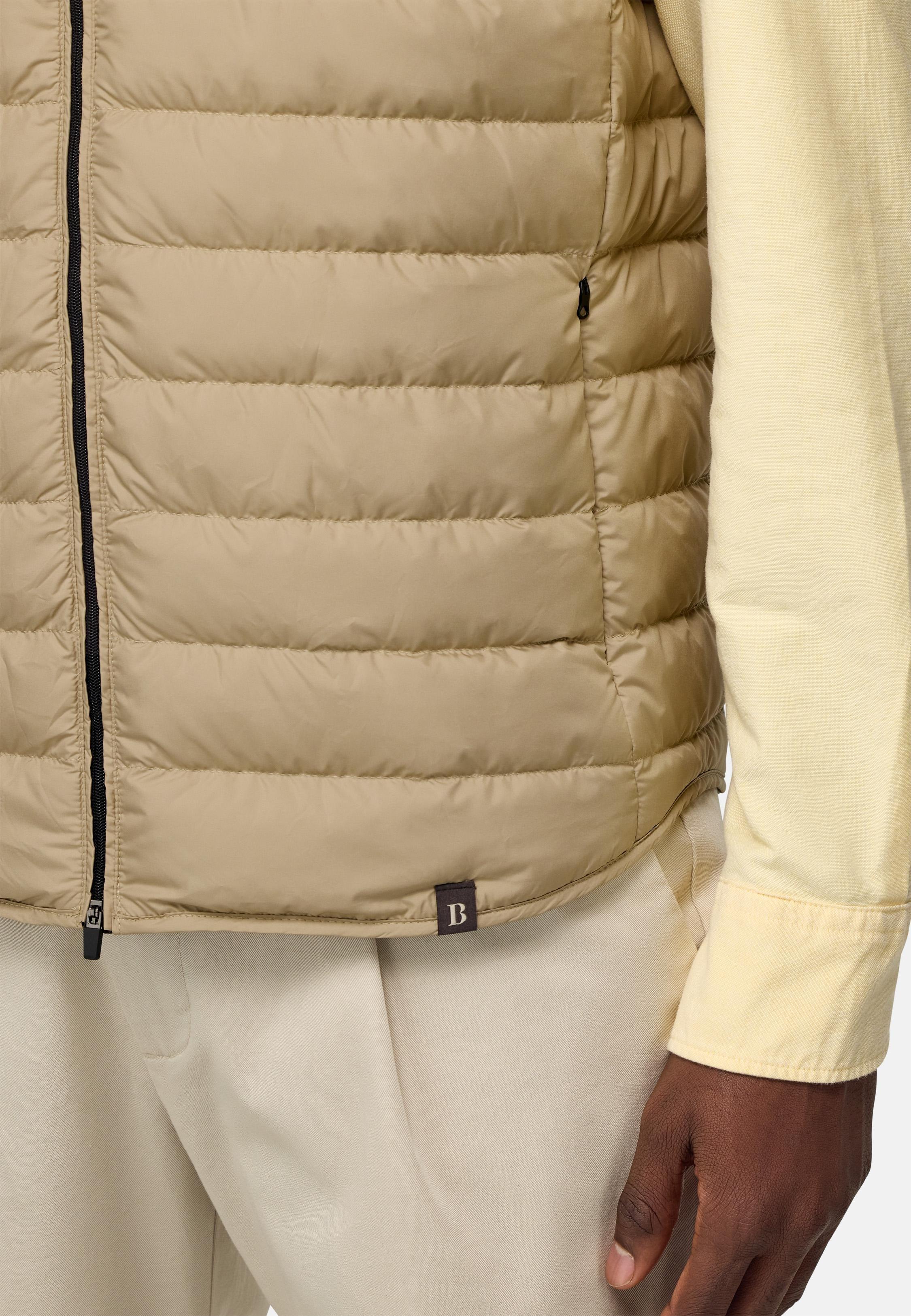 Beige Gilet In Technical Fabric, , large image number 5