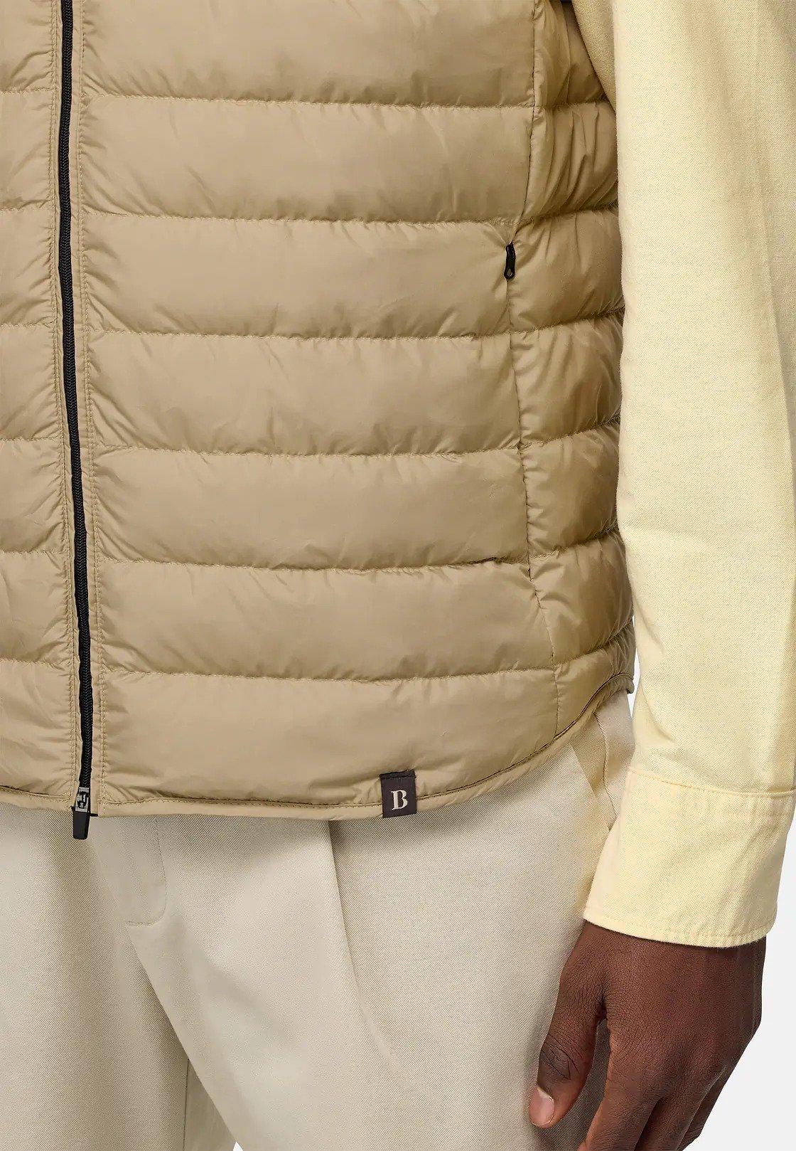 Beige Gilet In Technical Fabric, , large image number 6