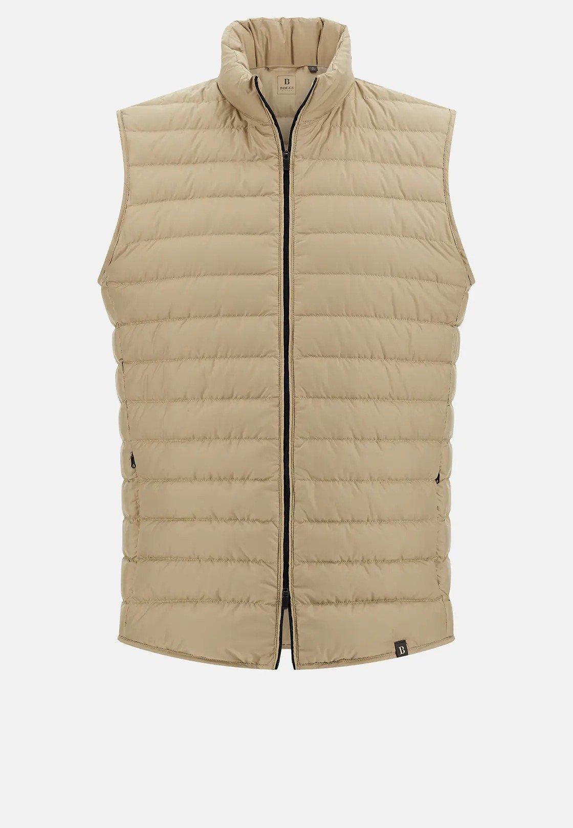 Beige Gilet In Technical Fabric, , large image number 7