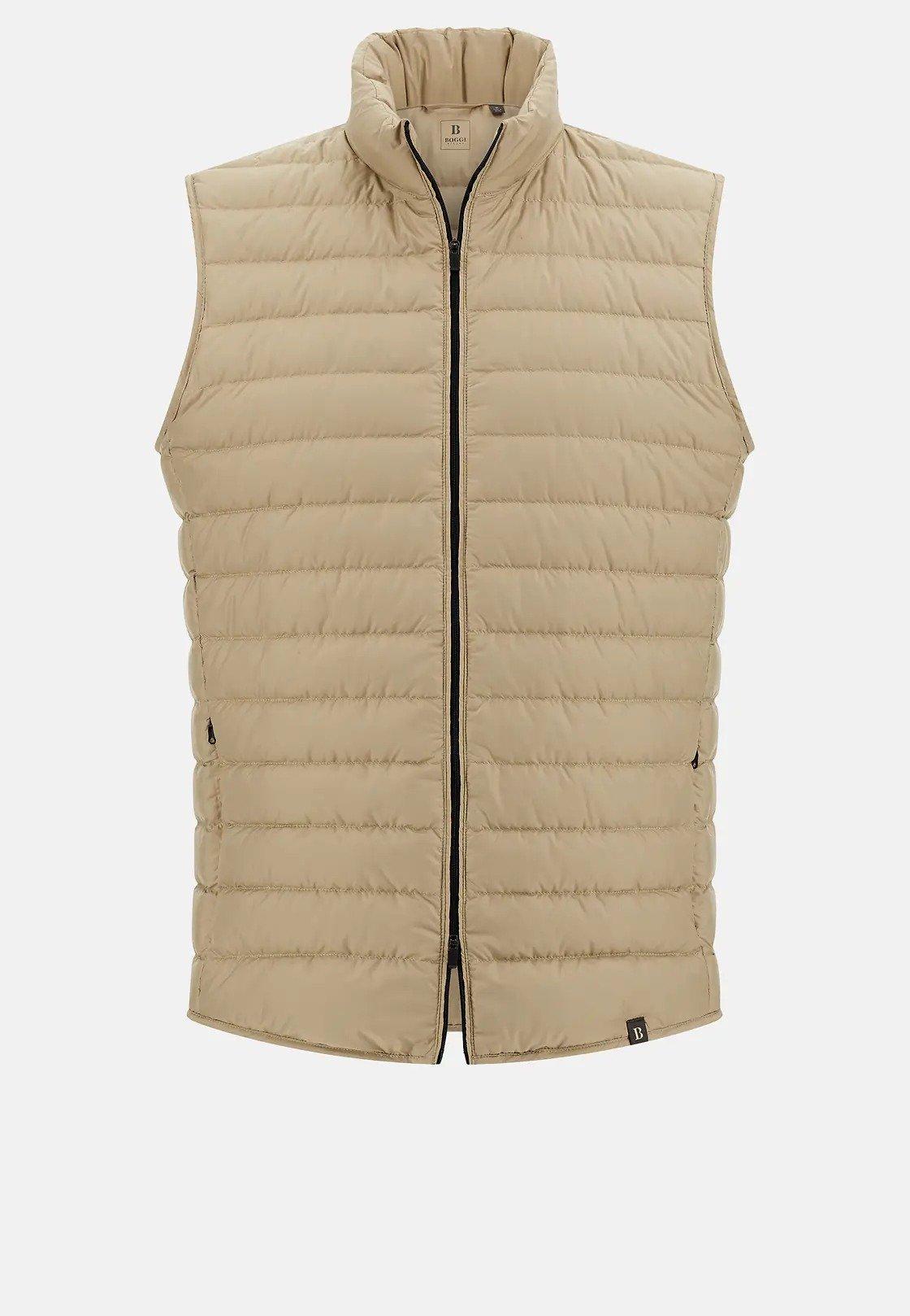 Gilet In Technical Fabric Beige, Beige, large image number 7