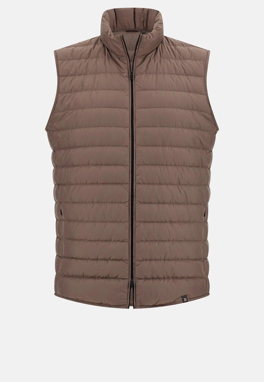 Gilet In Technical Fabric With Goose Down Brown, , large image number 7