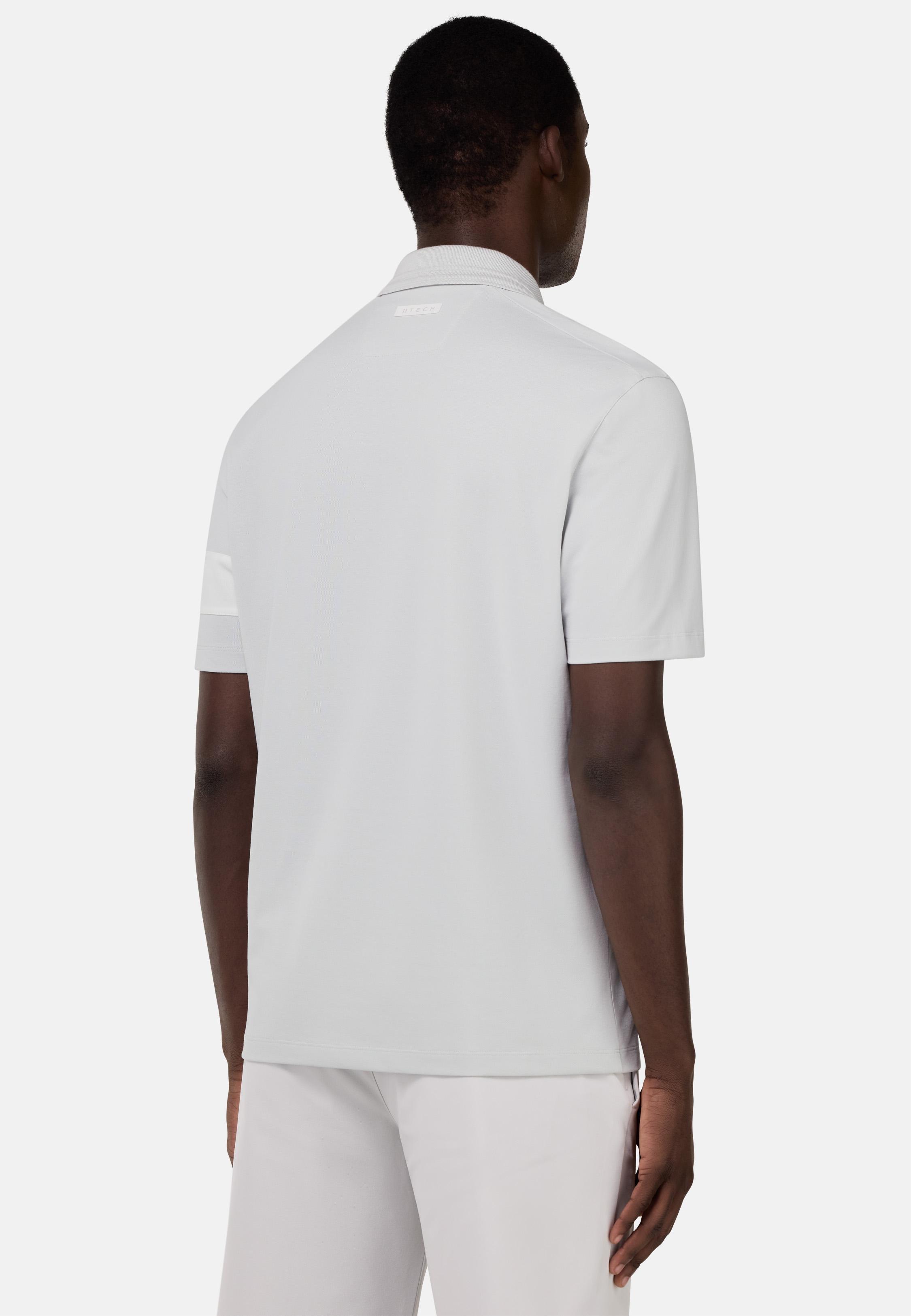 Grey Cotton Pique Polo, , large image number 3