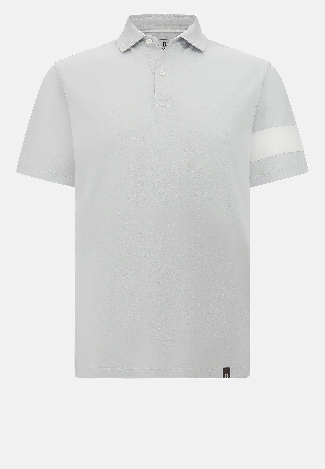 Grey High-Performance Pique Polo Shirt, , large image number 4