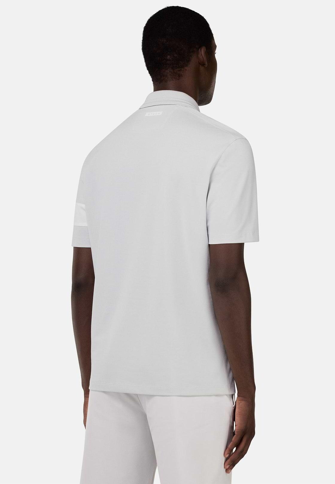Grey Cotton Pique Polo, , large image number 4