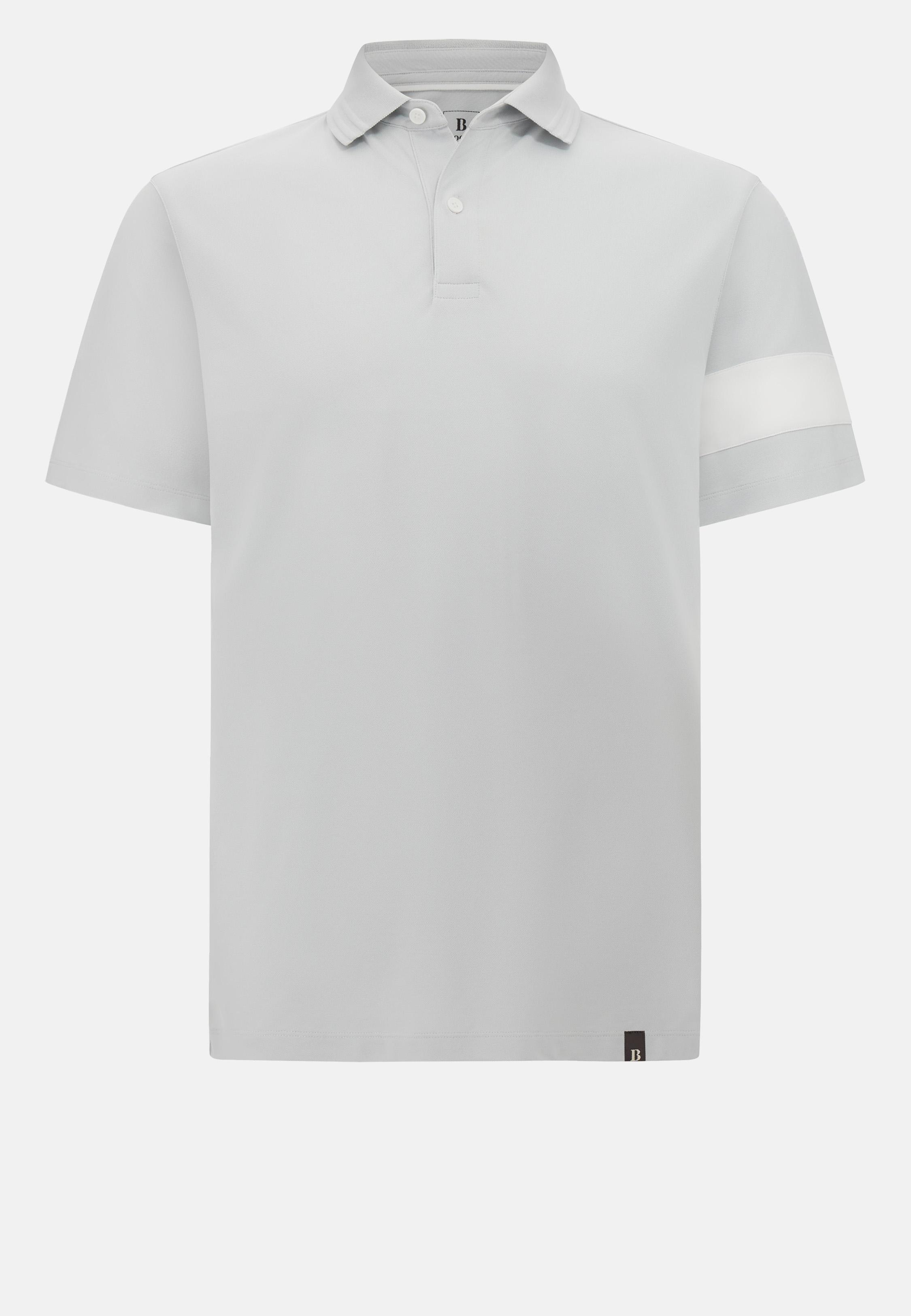 S. Cafe High-Performance Pique Polo Shirt White, , large image number 7