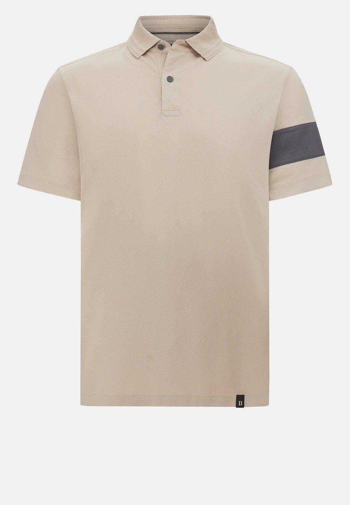 Beige High-Performance Pique Polo Shirt, , large image number 4