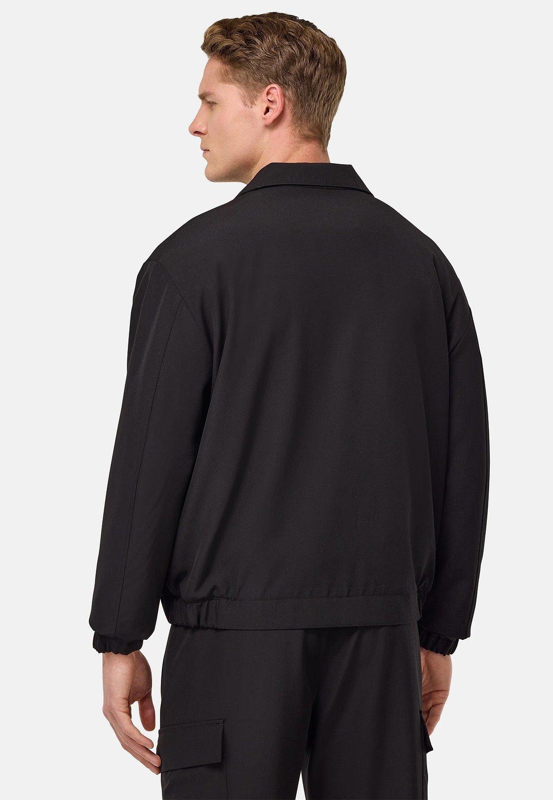 Black Pure Travel Wool Bomber Jacket, , large image number 1