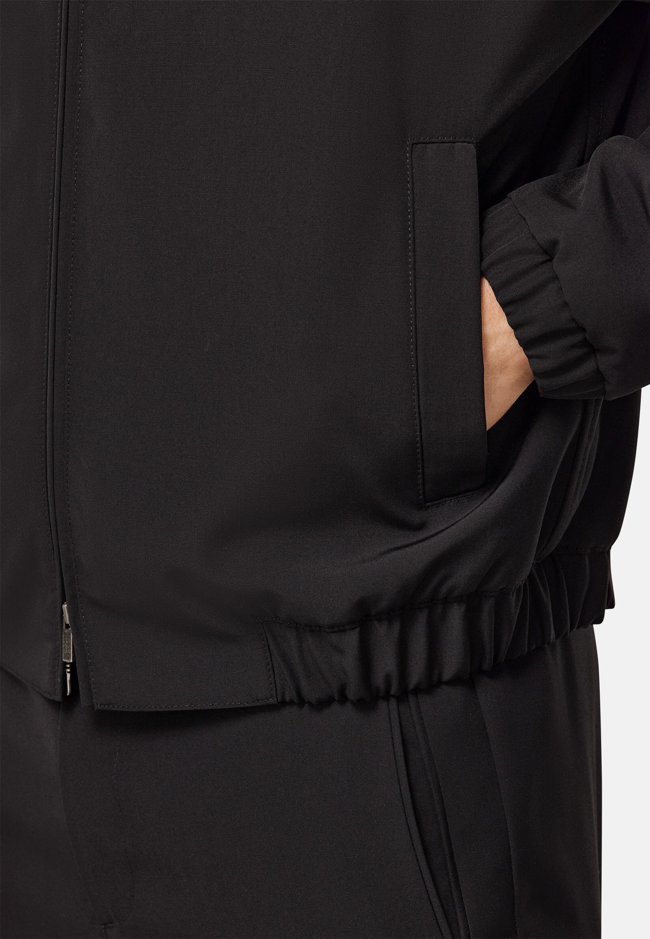 Pure Travel Wool Bomber Jacket Black, Black, large image number 5