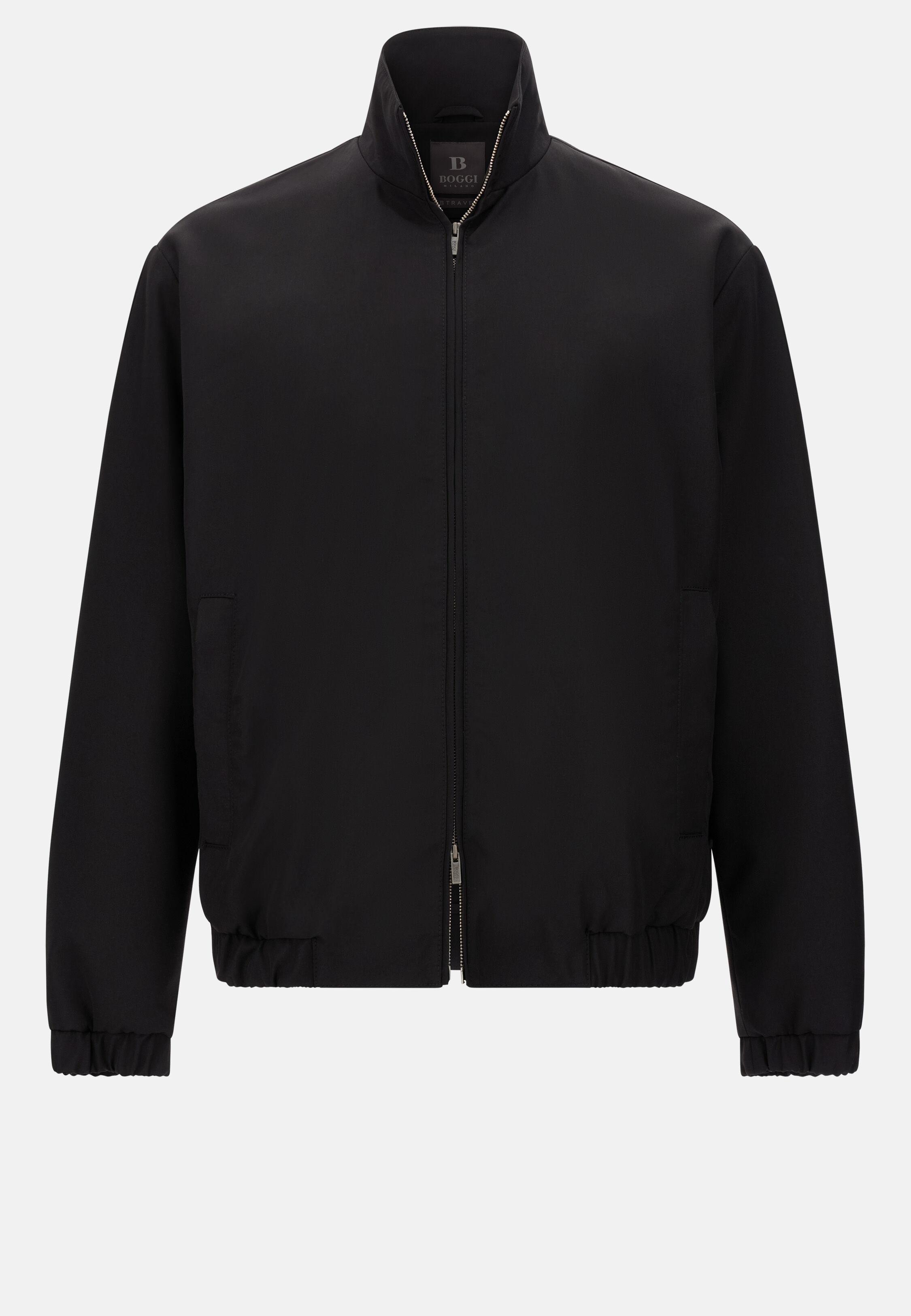 Bomber Jacket in Pure Travel Wool, Black, Black, large image number 7