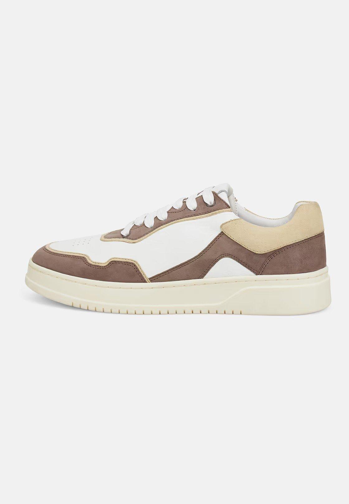 Leather Mix Trainers Brown, Taupe, medium