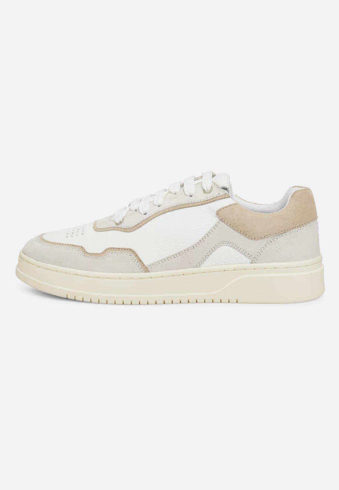 Beige Leather Mix Trainers, , large image number 2