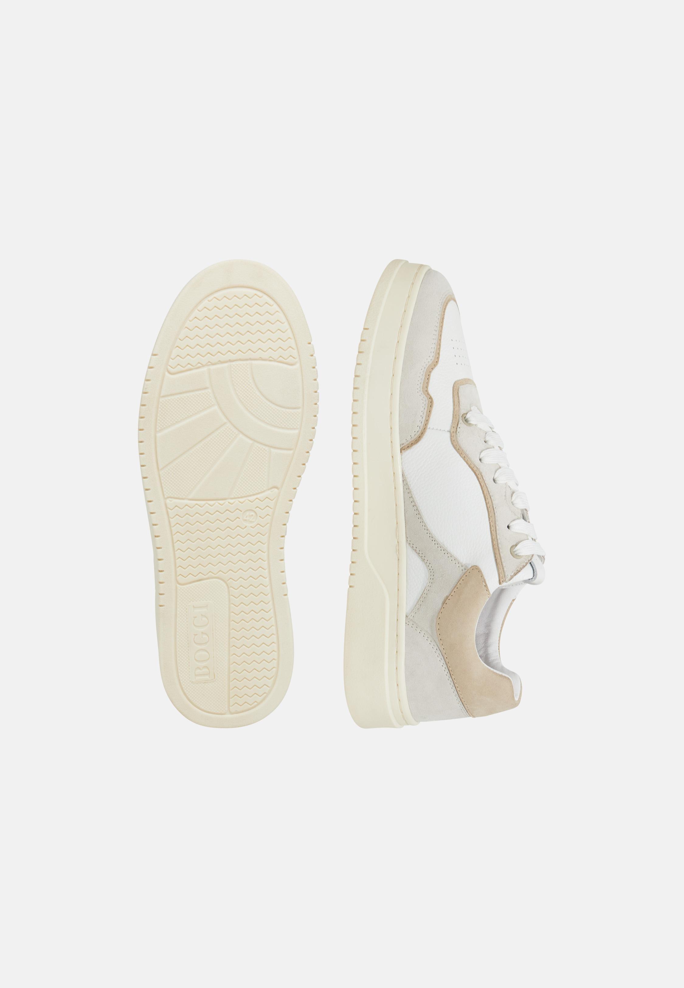 Leather Mix Trainers Beige, Sand, large image number 5