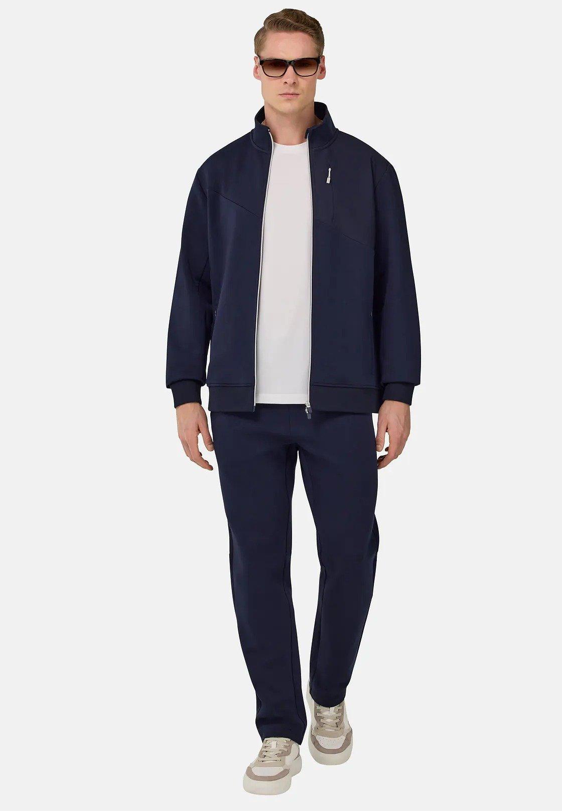 Navy Solid Casual Hoodie, , large image number 0
