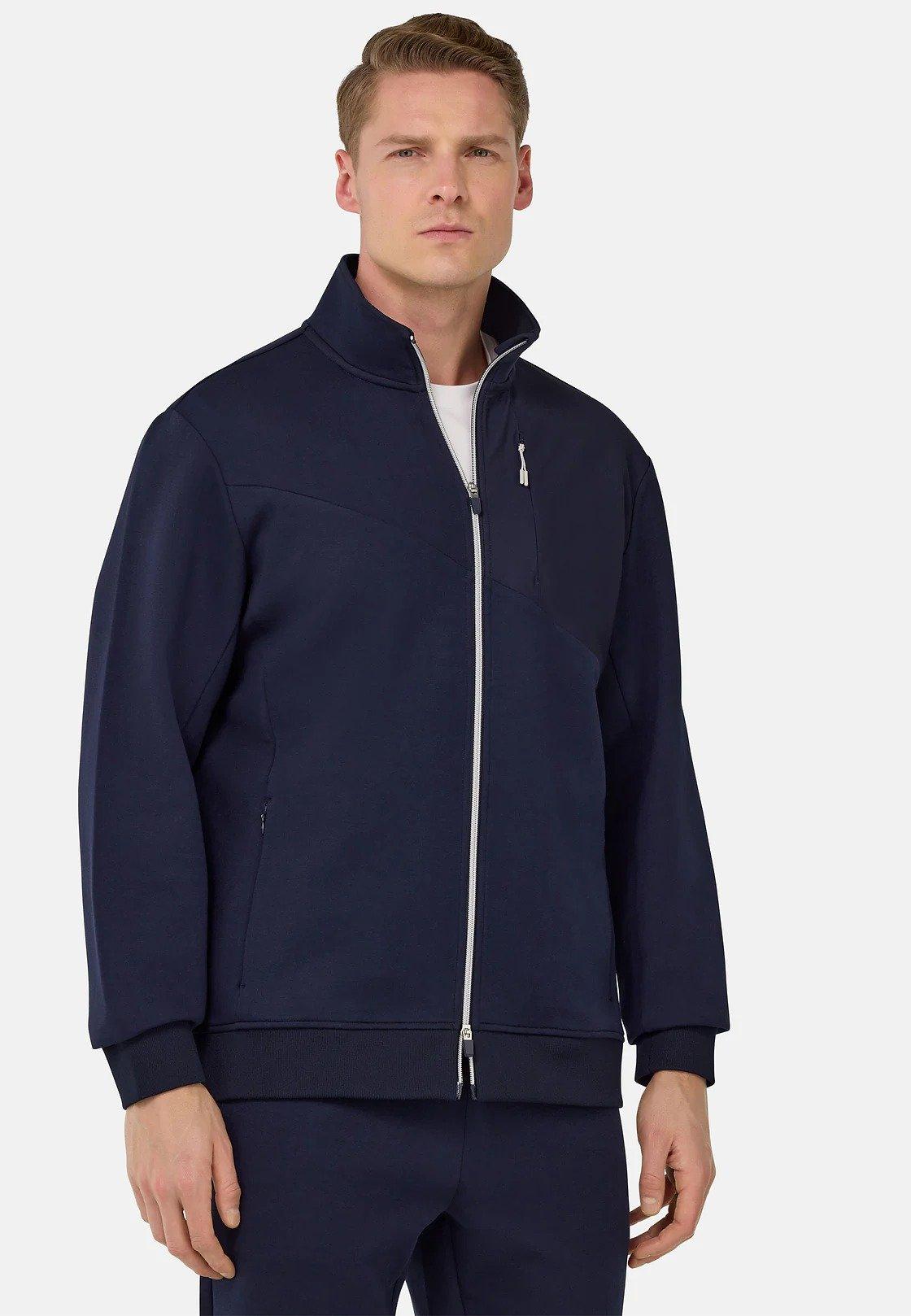 Navy Solid Casual Hoodie, , large image number 2