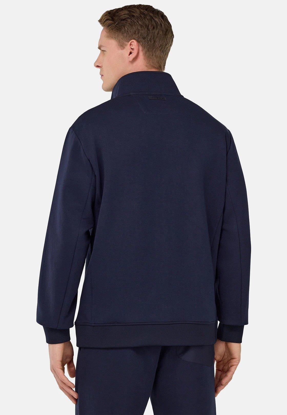 Navy Solid Casual Hoodie, , large image number 4