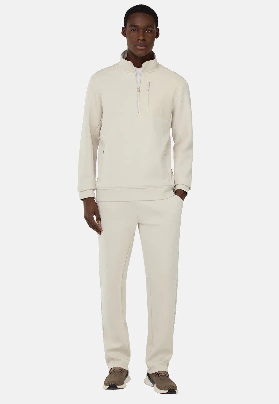 Half-Zip Hoodie Cream, Sand, medium