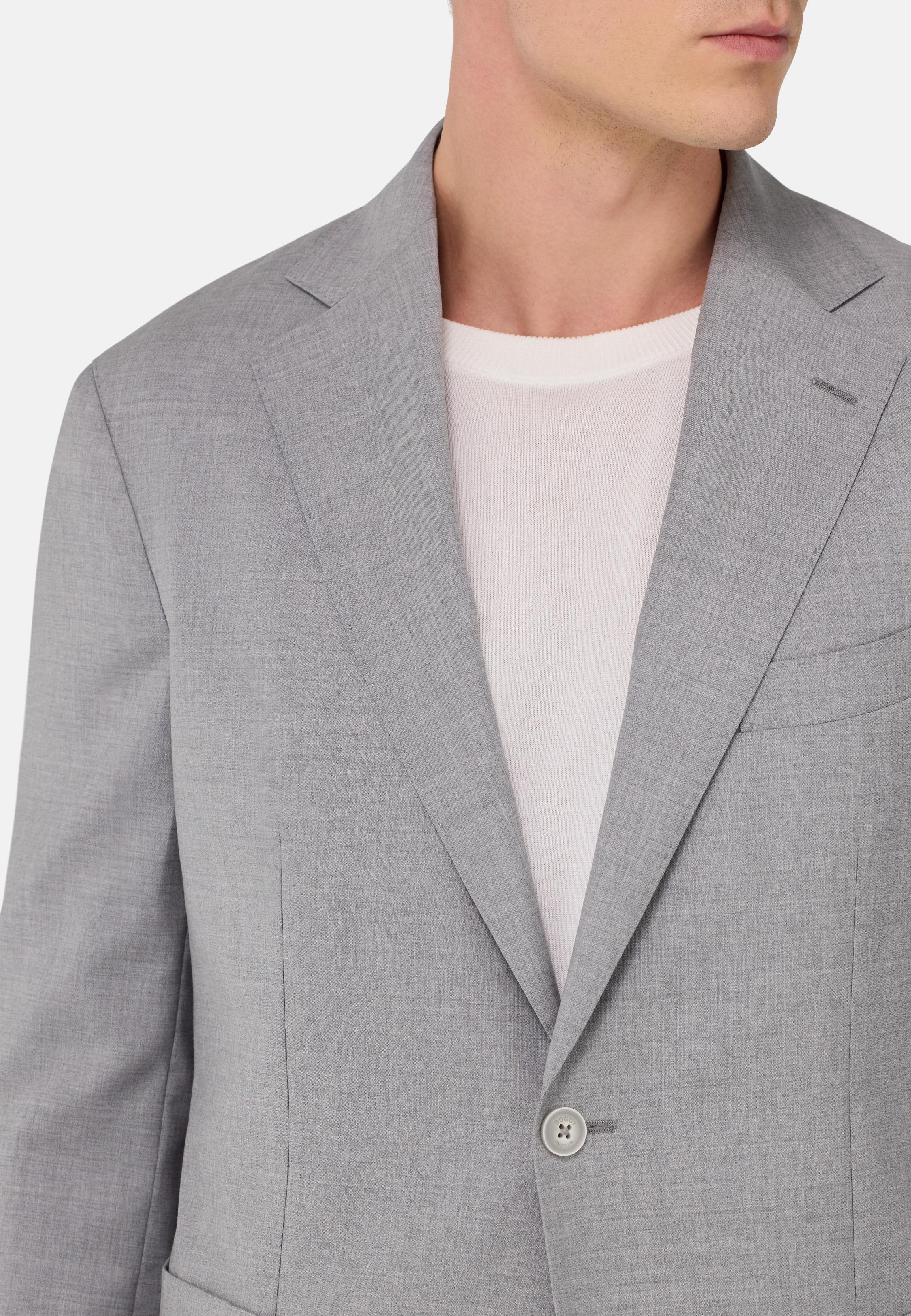 B Aria Light Grey Wool Jacket Grey, , large image number 3