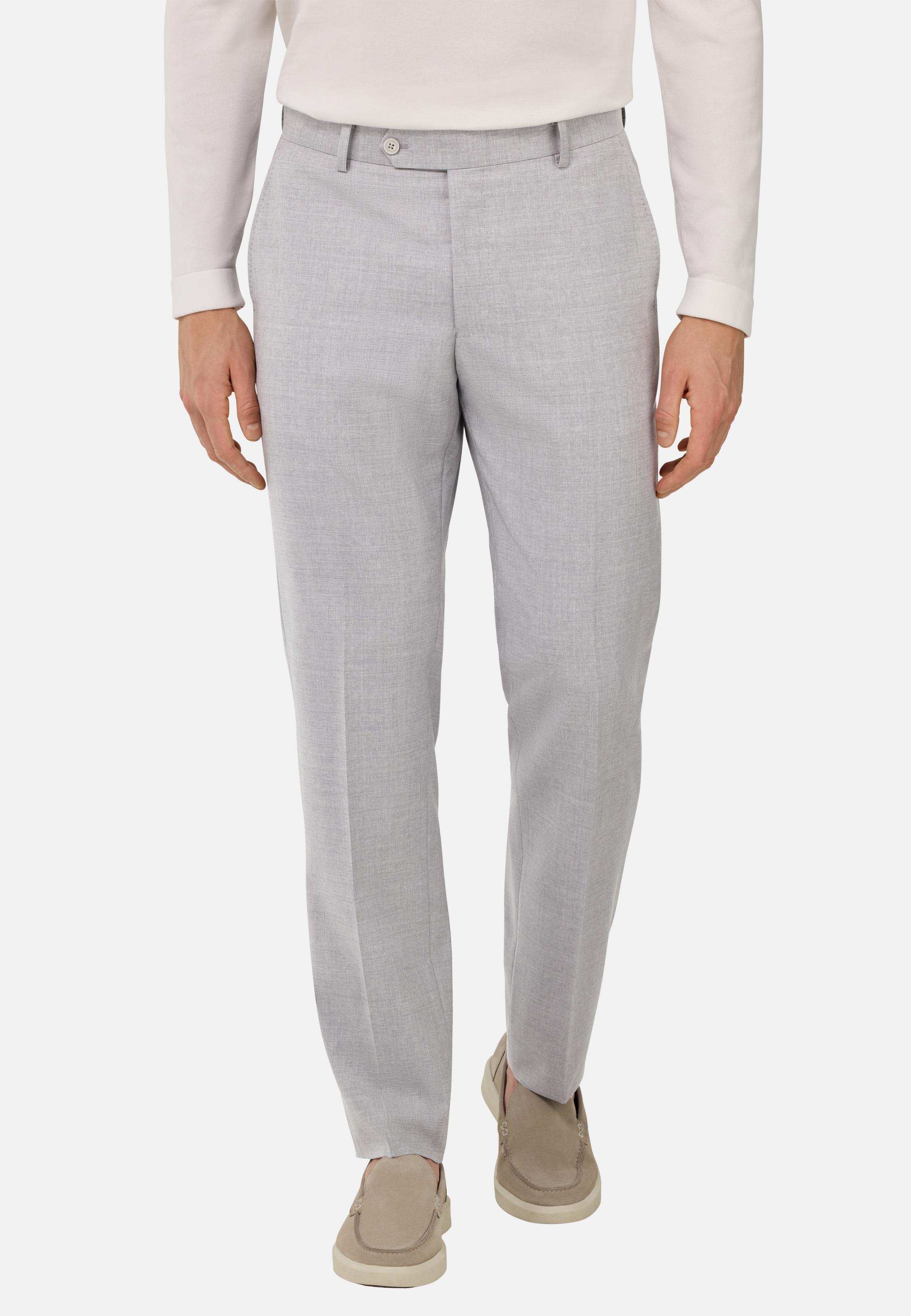 Grey Plain Formal Trousers, , large image number 0