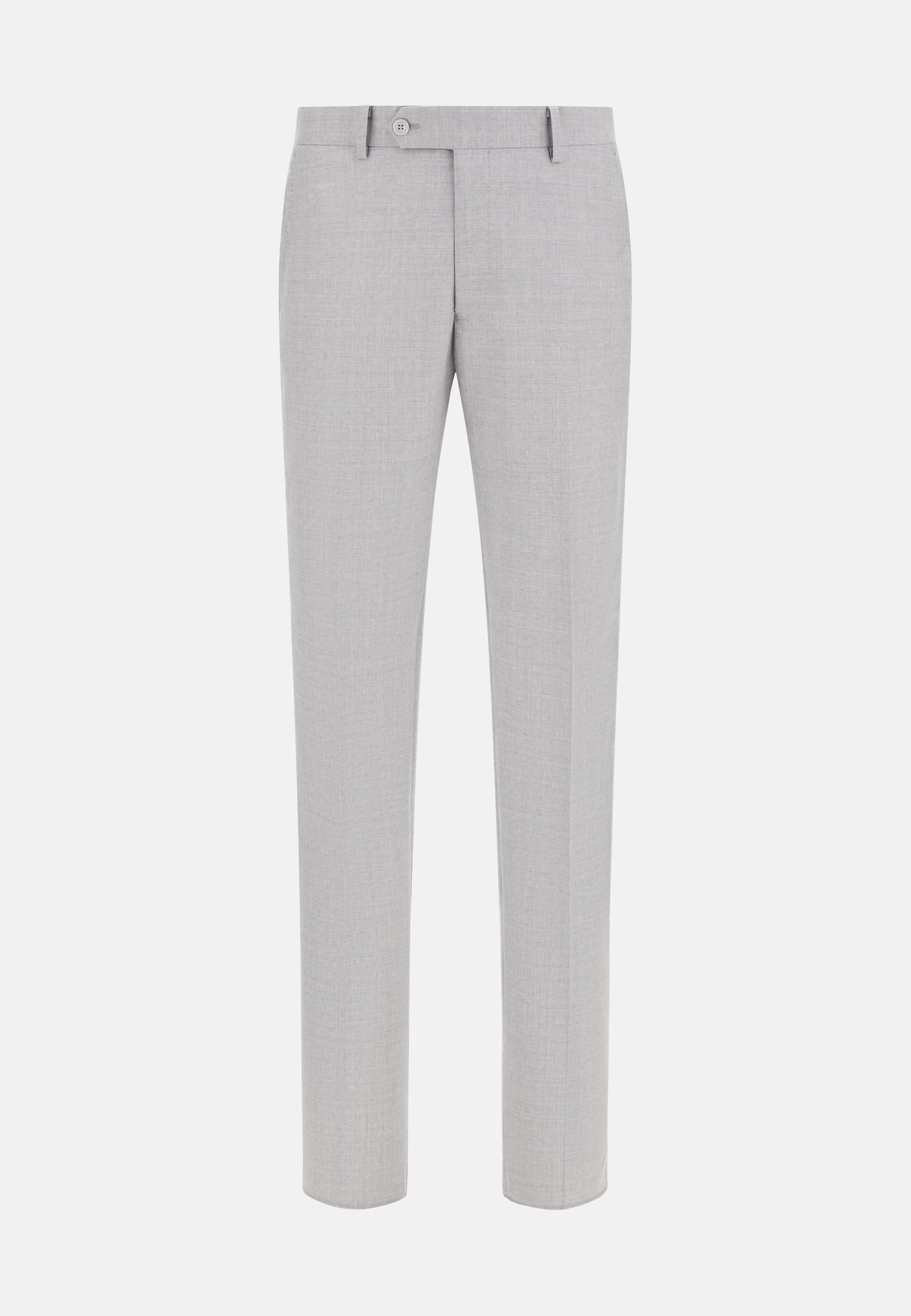 Grey Plain Formal Trousers, , large image number 2
