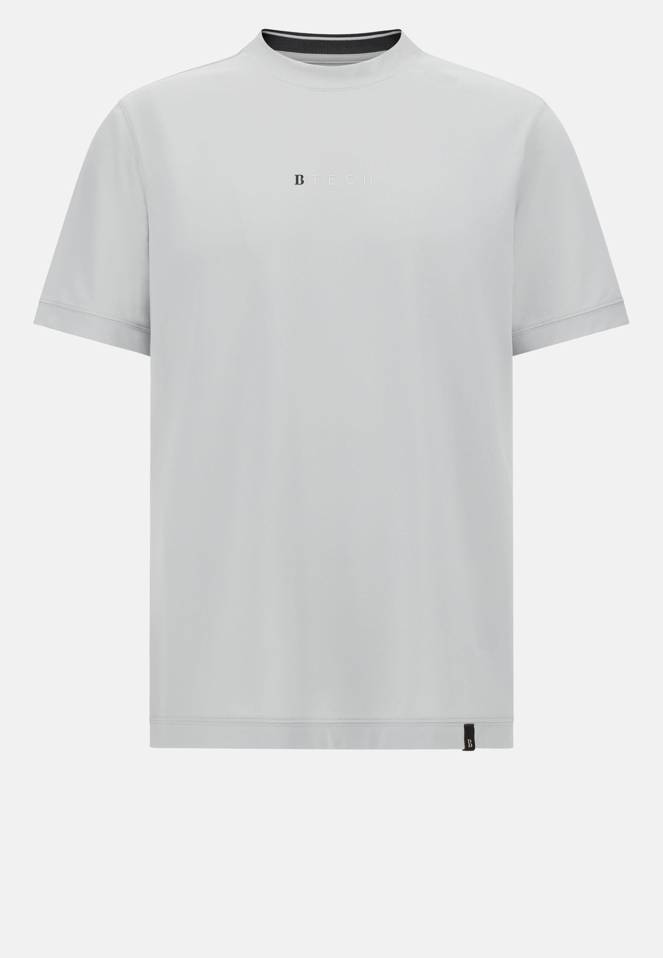 White High-Performance Pique T-Shirt, Ice, medium