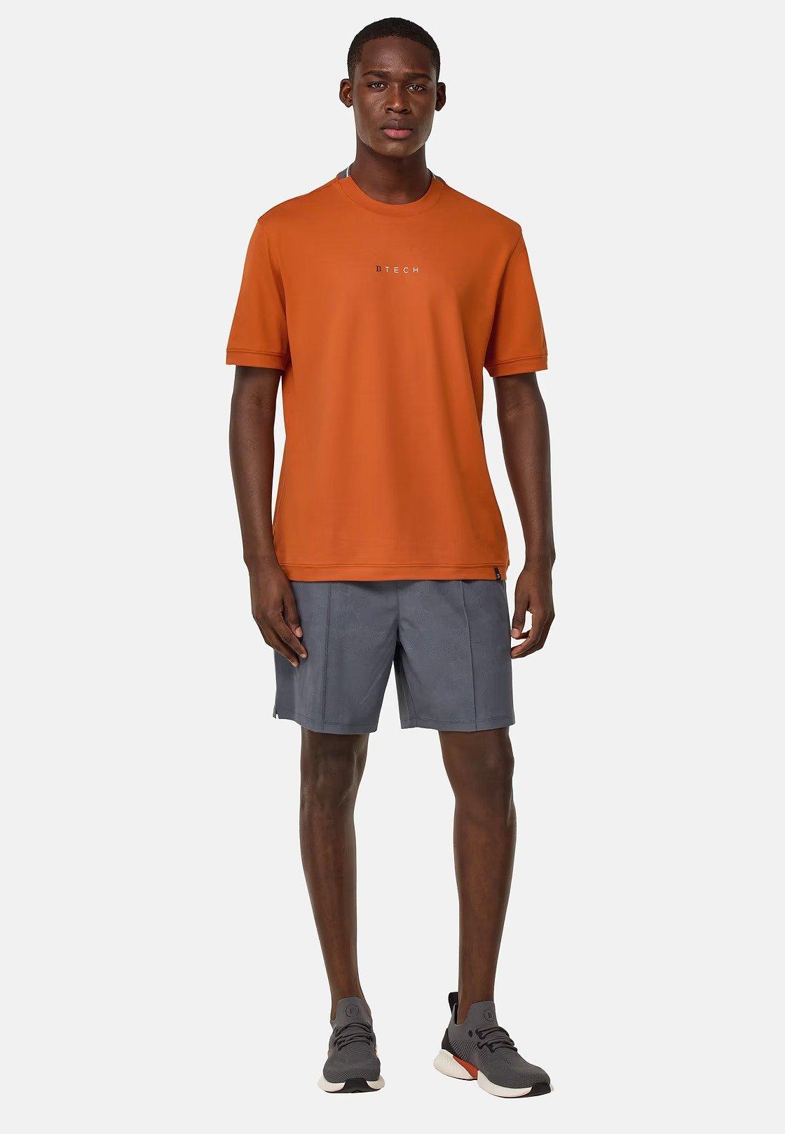 Orange Solid Basic Casual T-Shirt, Orange, medium