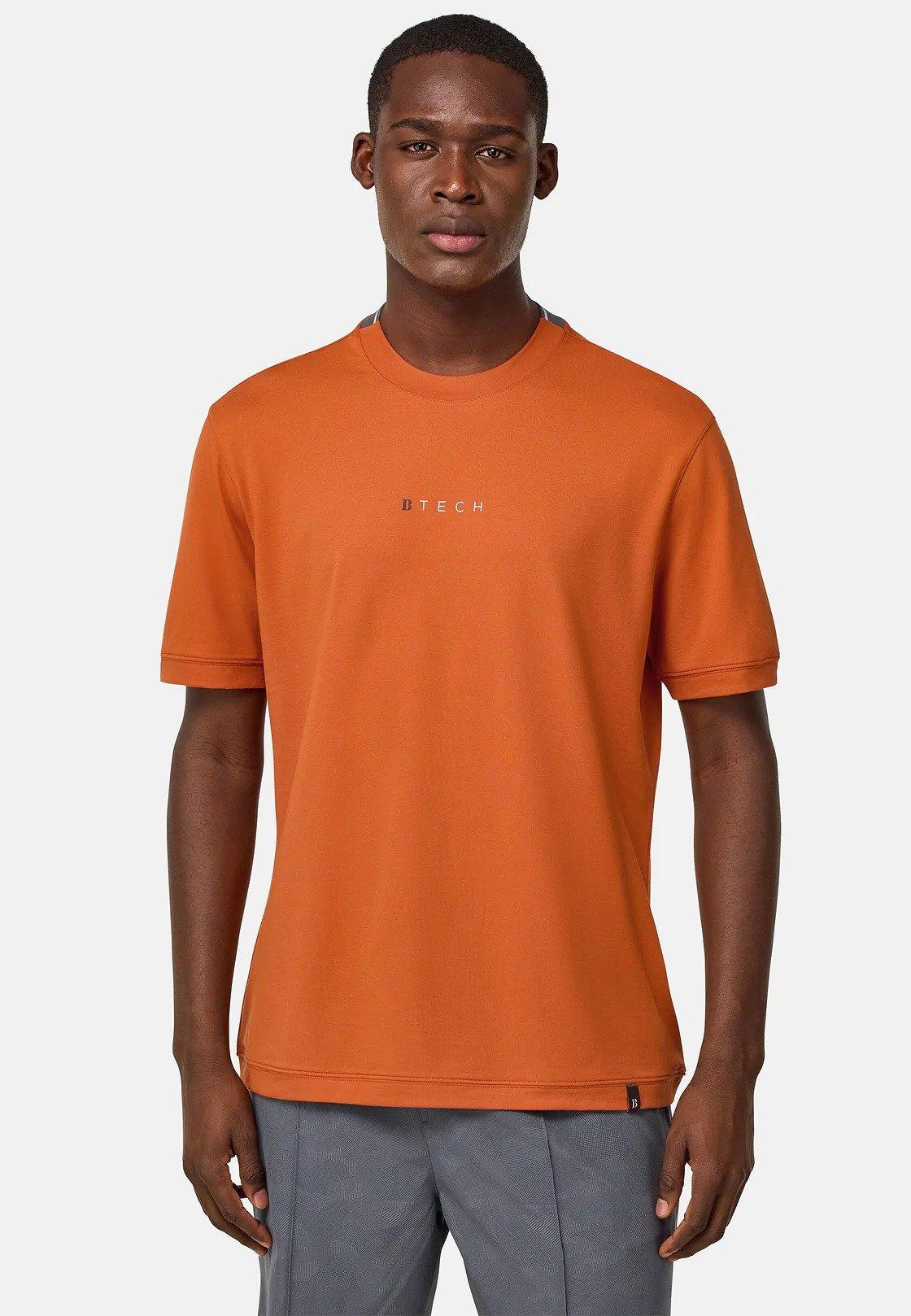 Orange Solid Basic Casual T-Shirt, Orange, medium