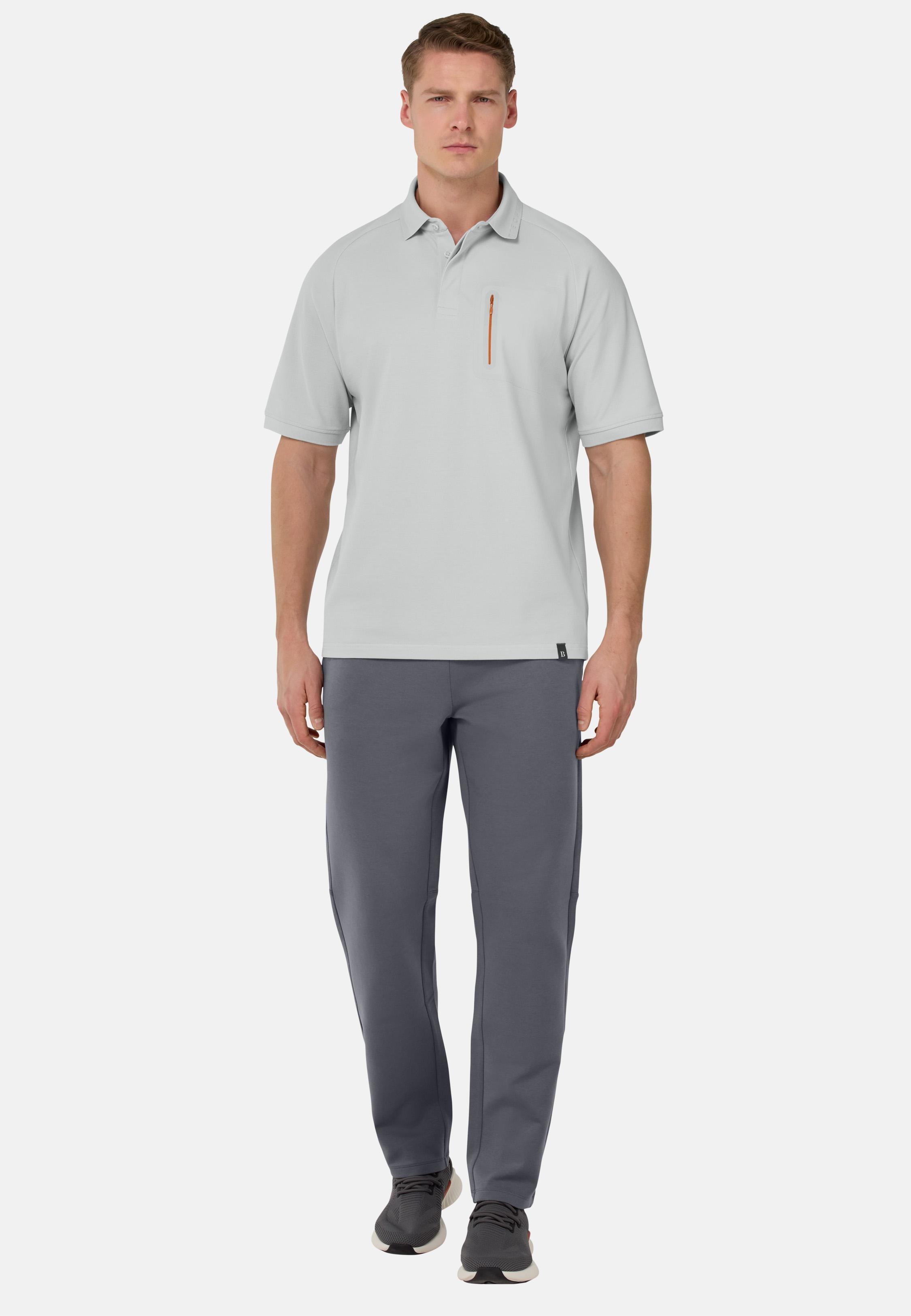 Grey Scuba Cotton Blend Trousers, , large image number 3