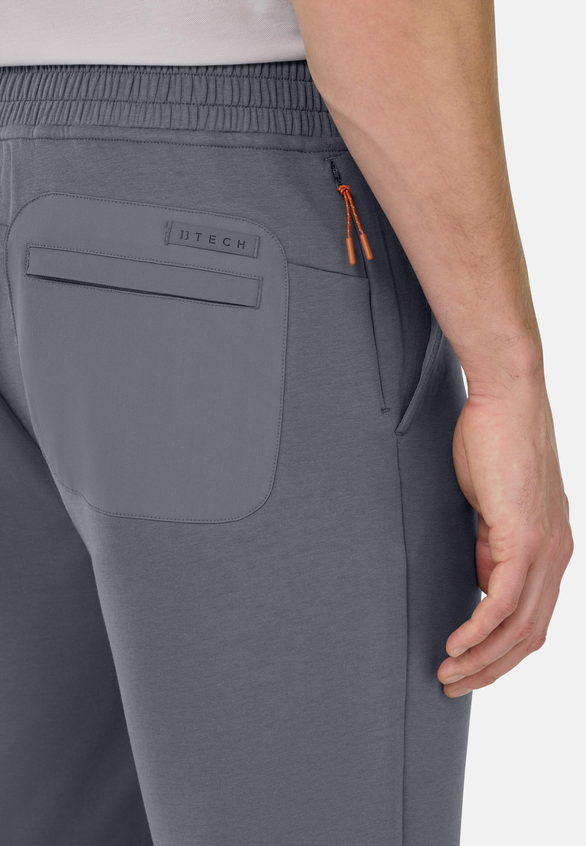 Lightweight Scuba Cotton Blend Trousers Grey, , large image number 7