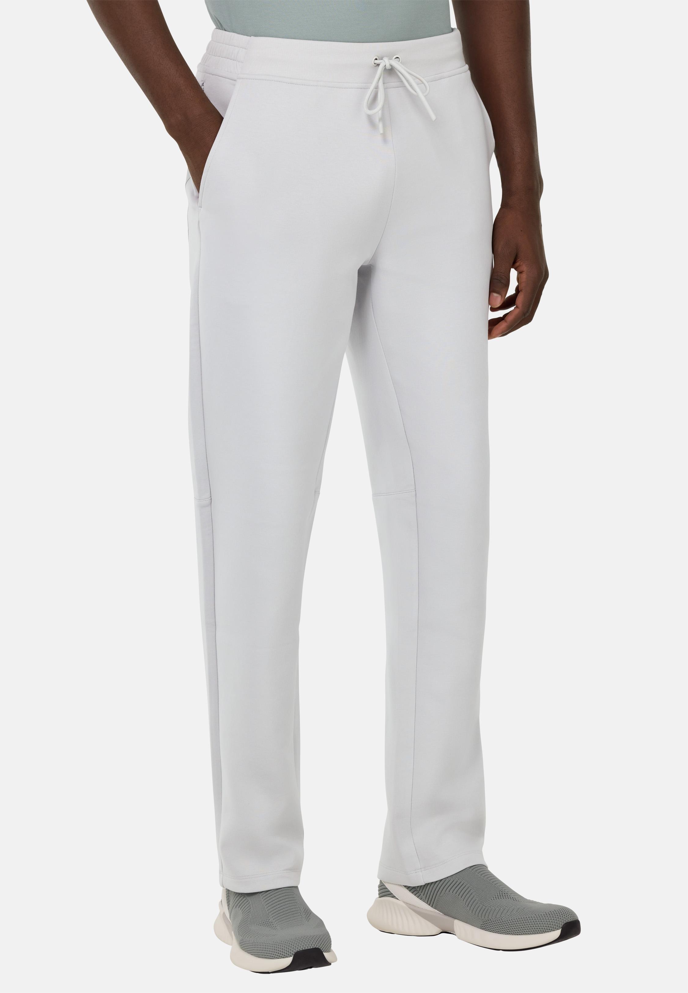 Lightweight Scuba Cotton Blend Trousers White, , large image number 0