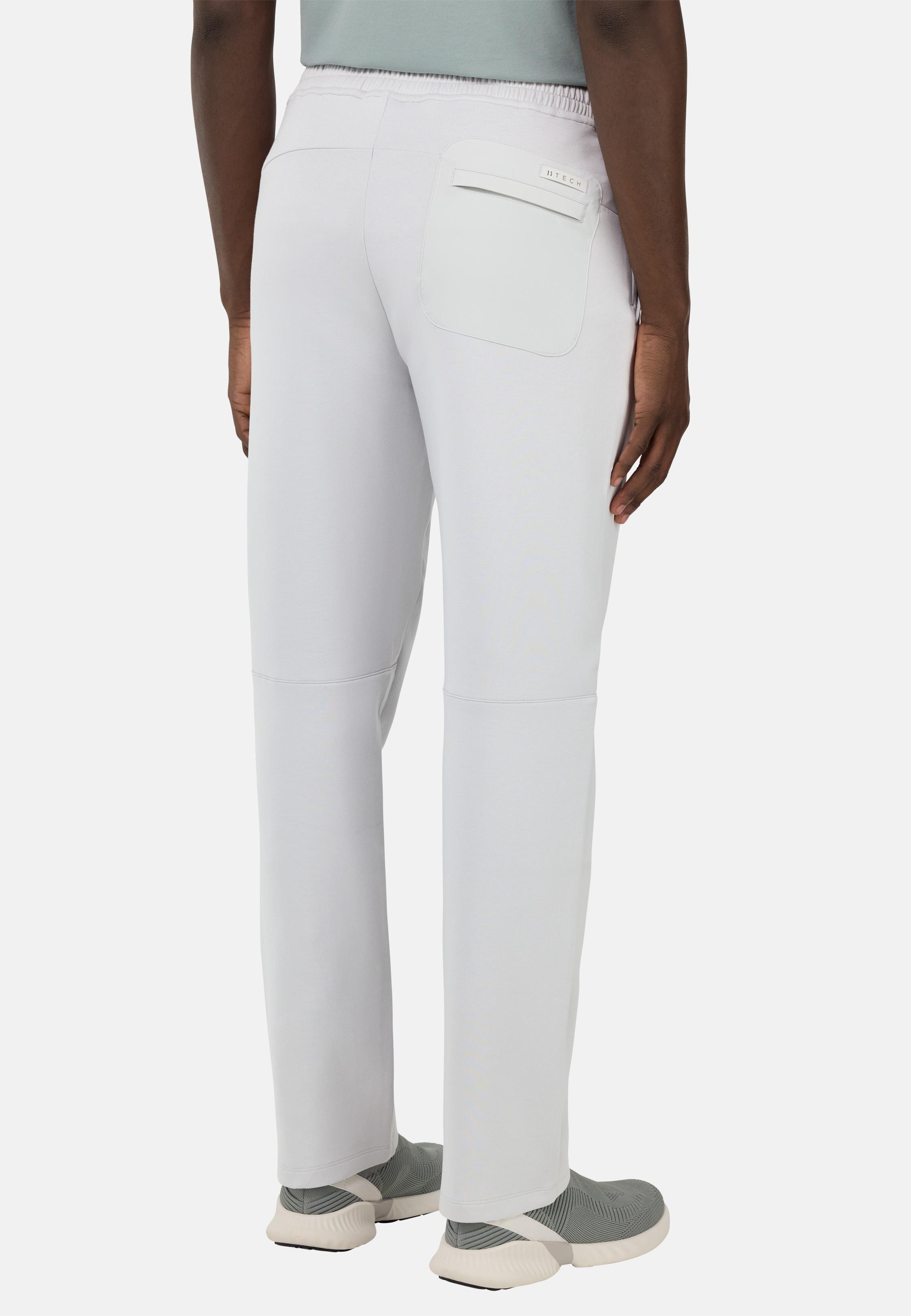 Lightweight Scuba Cotton Blend Trousers White, , large image number 2