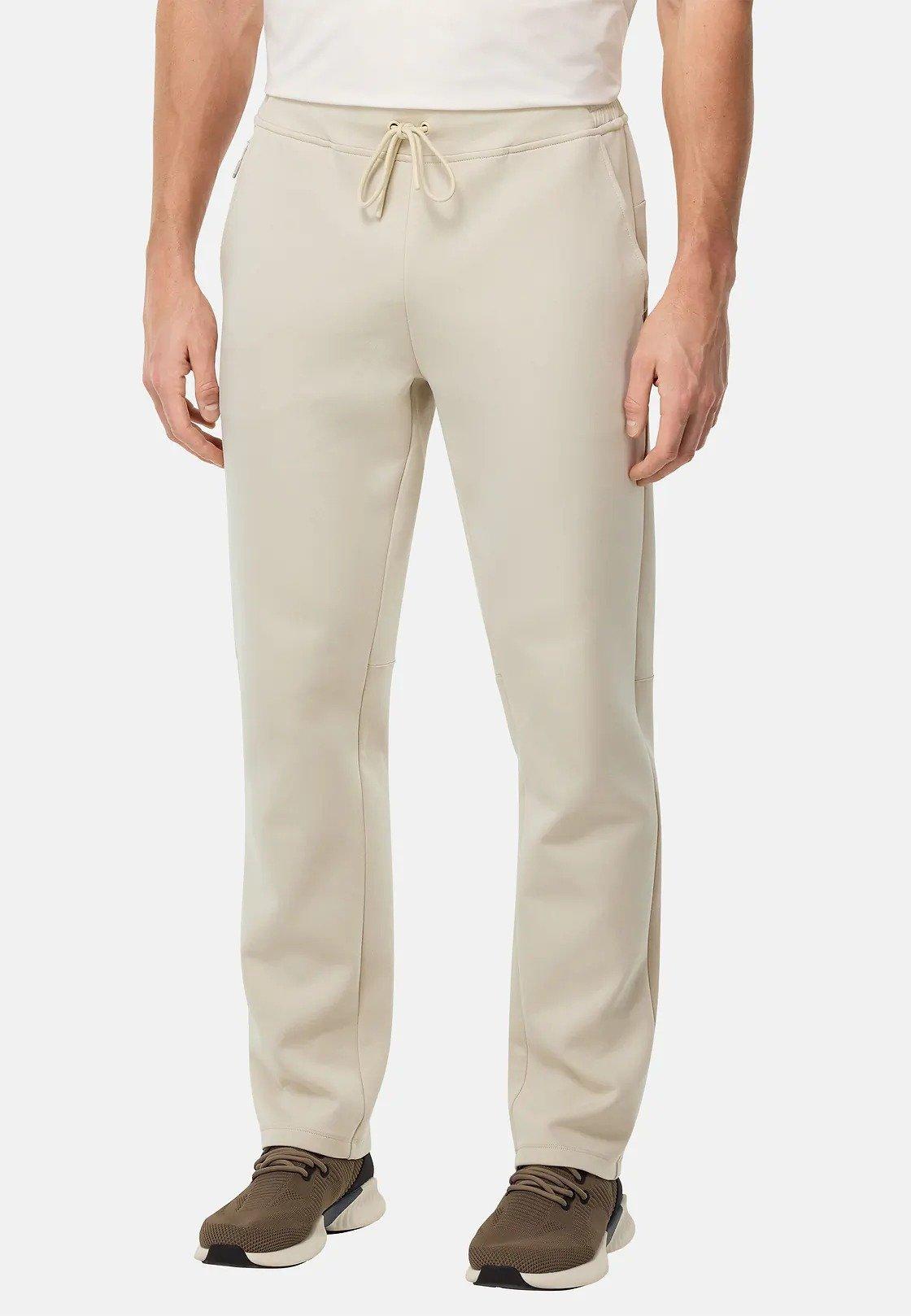 Beige Solid Casual Trousers, , large image number 0