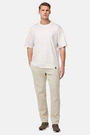 Beige Solid Casual Trousers, , large image number 2