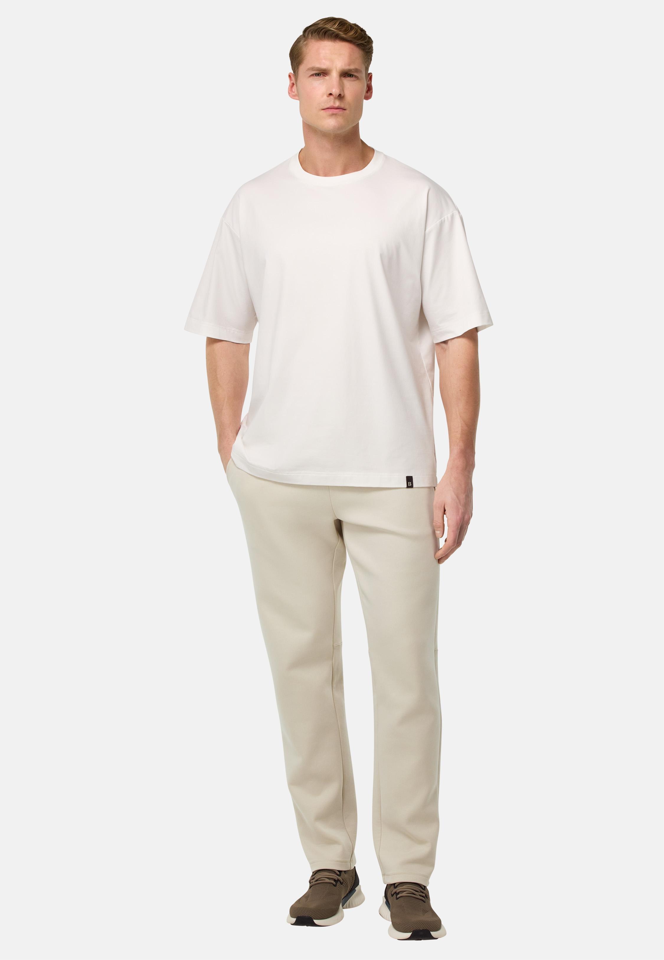 Beige Solid Casual Trousers, , large image number 3
