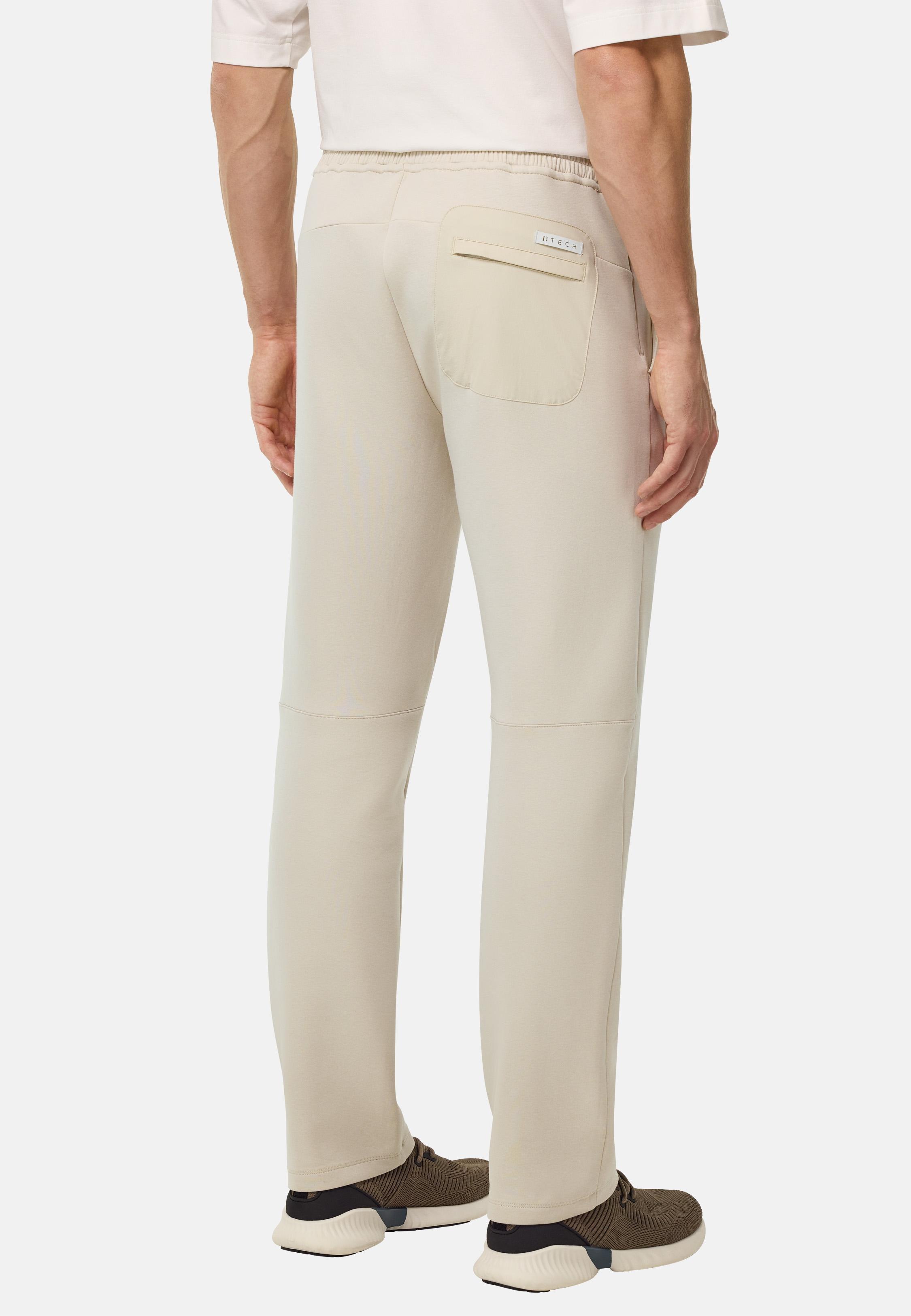 Beige Solid Casual Trousers, , large image number 5