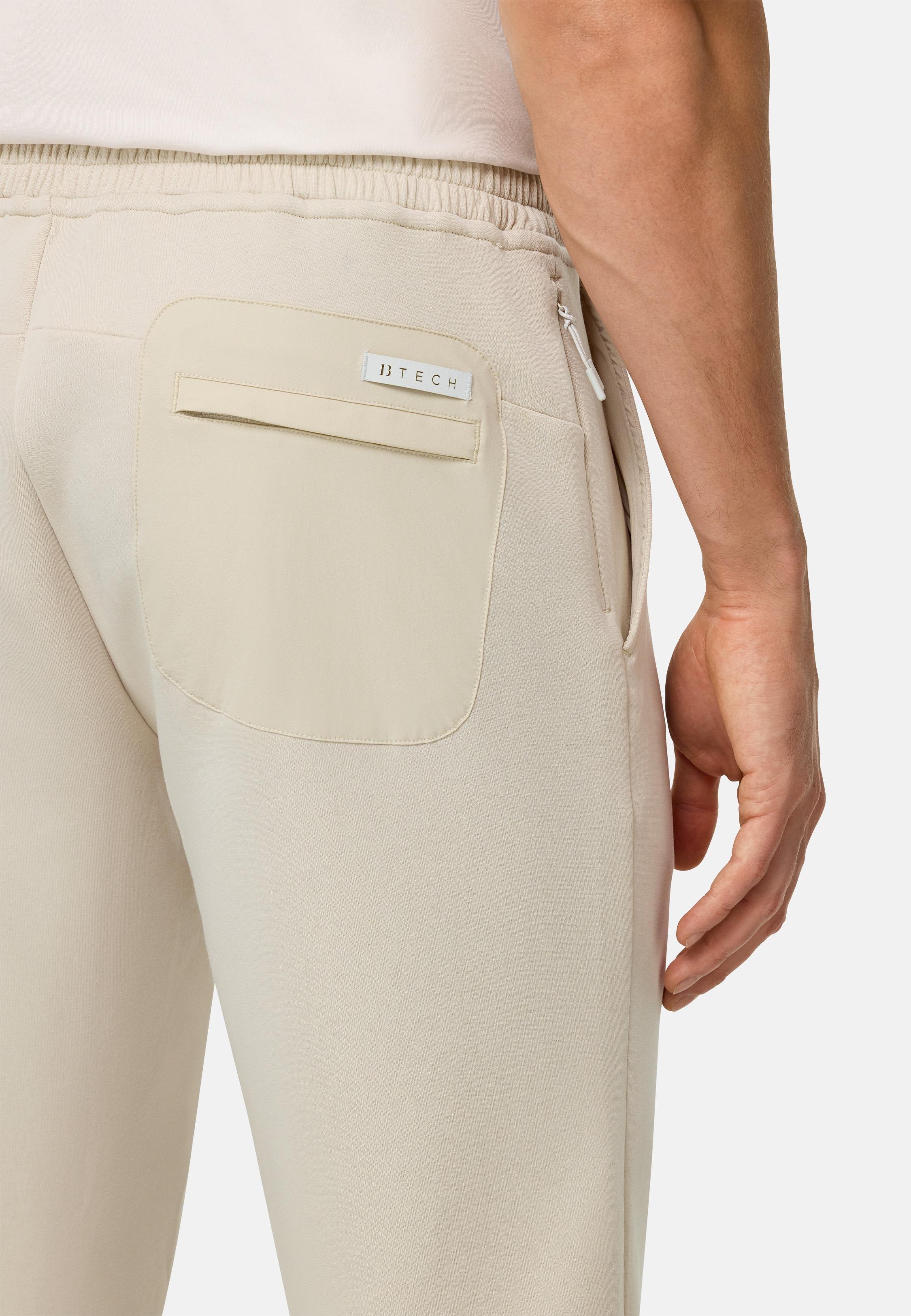 Beige Solid Casual Trousers, , large image number 7