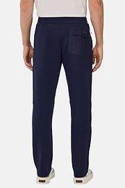 Navy Solid Casual Trousers, , large image number 4